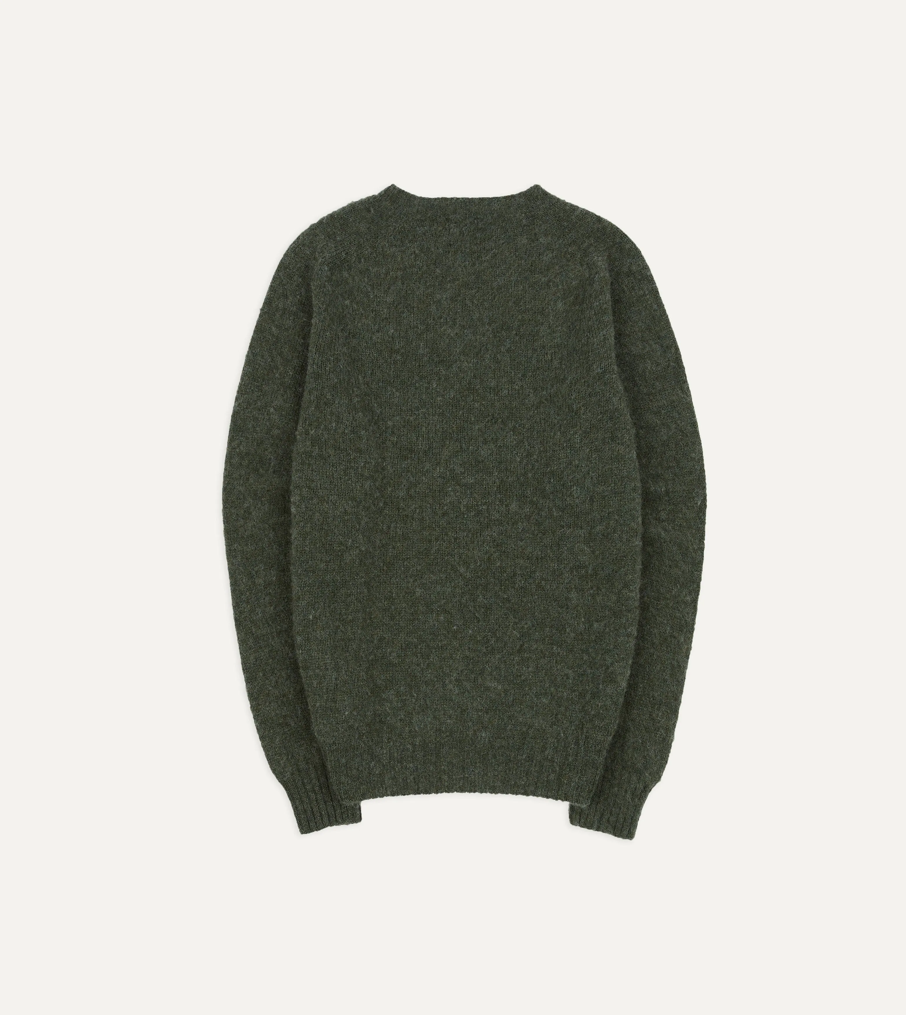 Seaweed Brushed Shetland Crew Neck Jumper sold by Drake's London product image thumbnail 5
