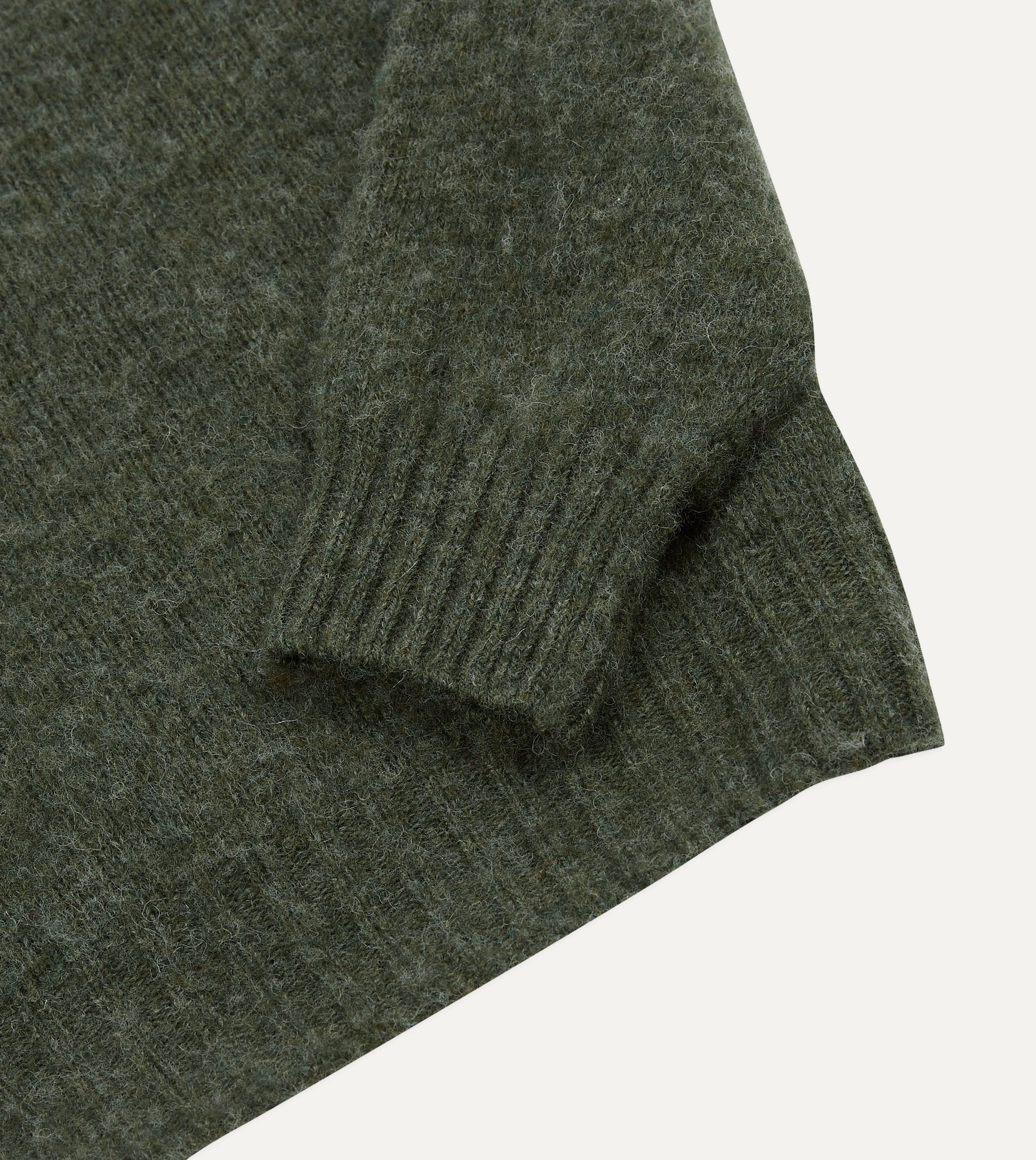 Seaweed Brushed Shetland Crew Neck Jumper sold by Drake's London product image thumbnail 4