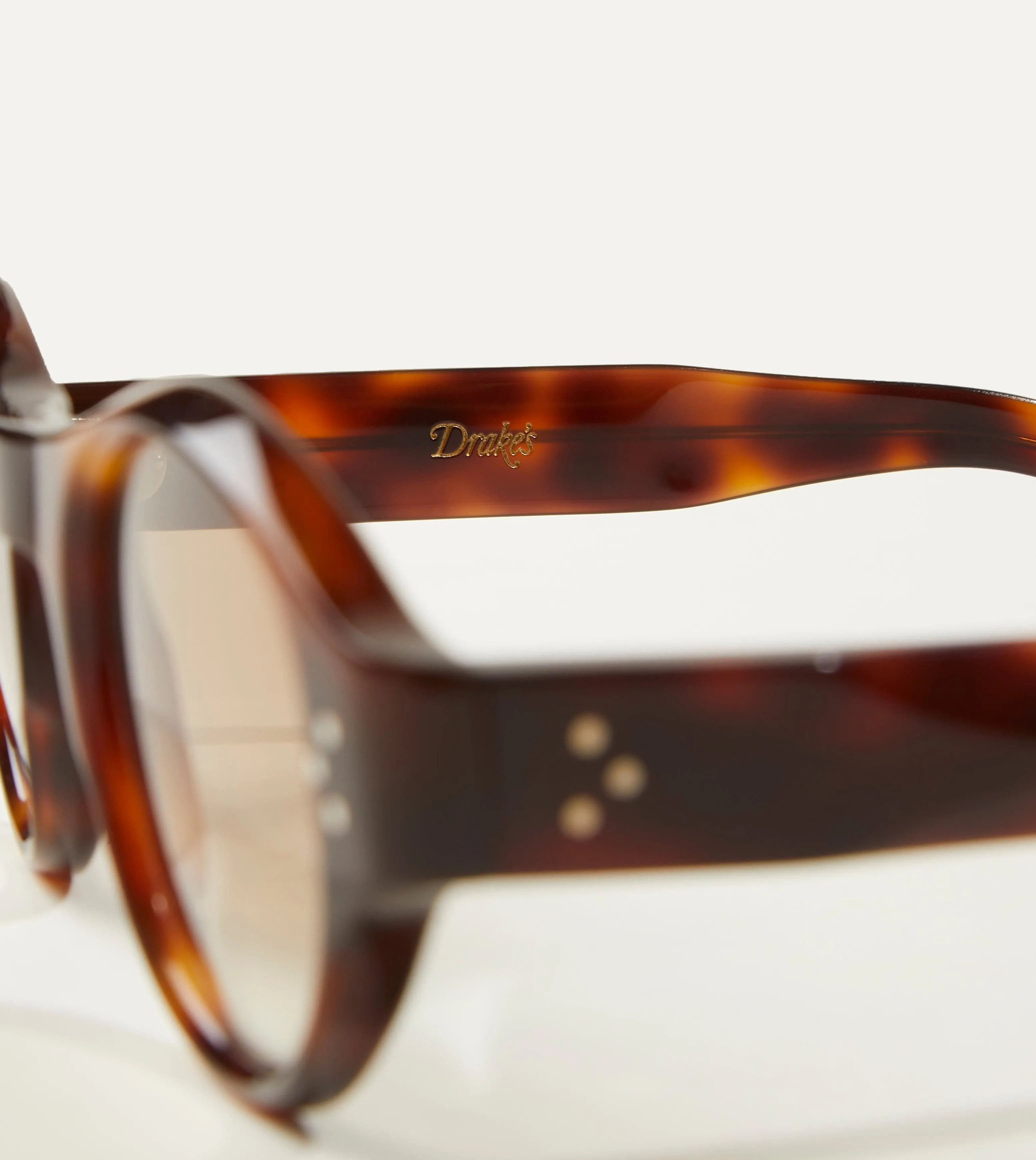 Tortoise Acetate Jules Sunglasses sold by Drake's London product image thumbnail 4