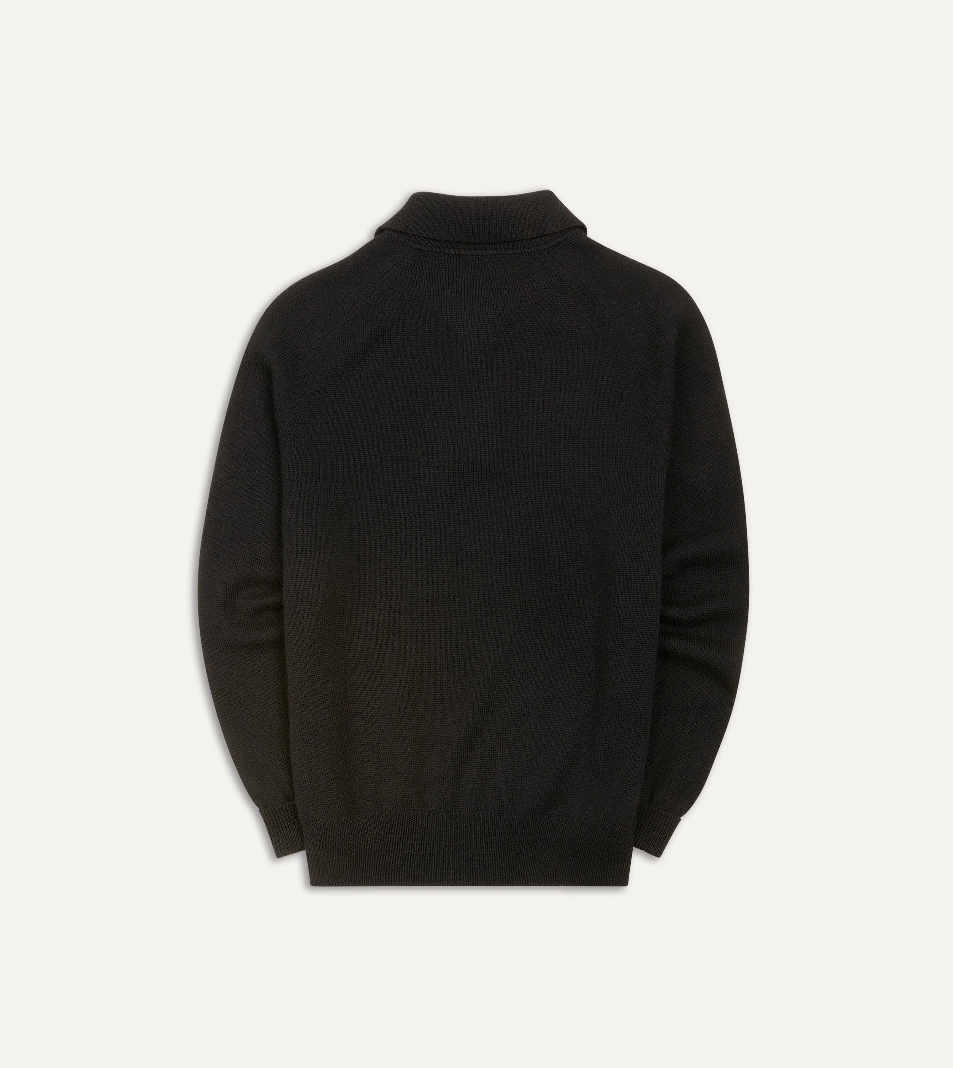 Black Merino Wool Knitted Polo sold by Drake's London product image thumbnail 4