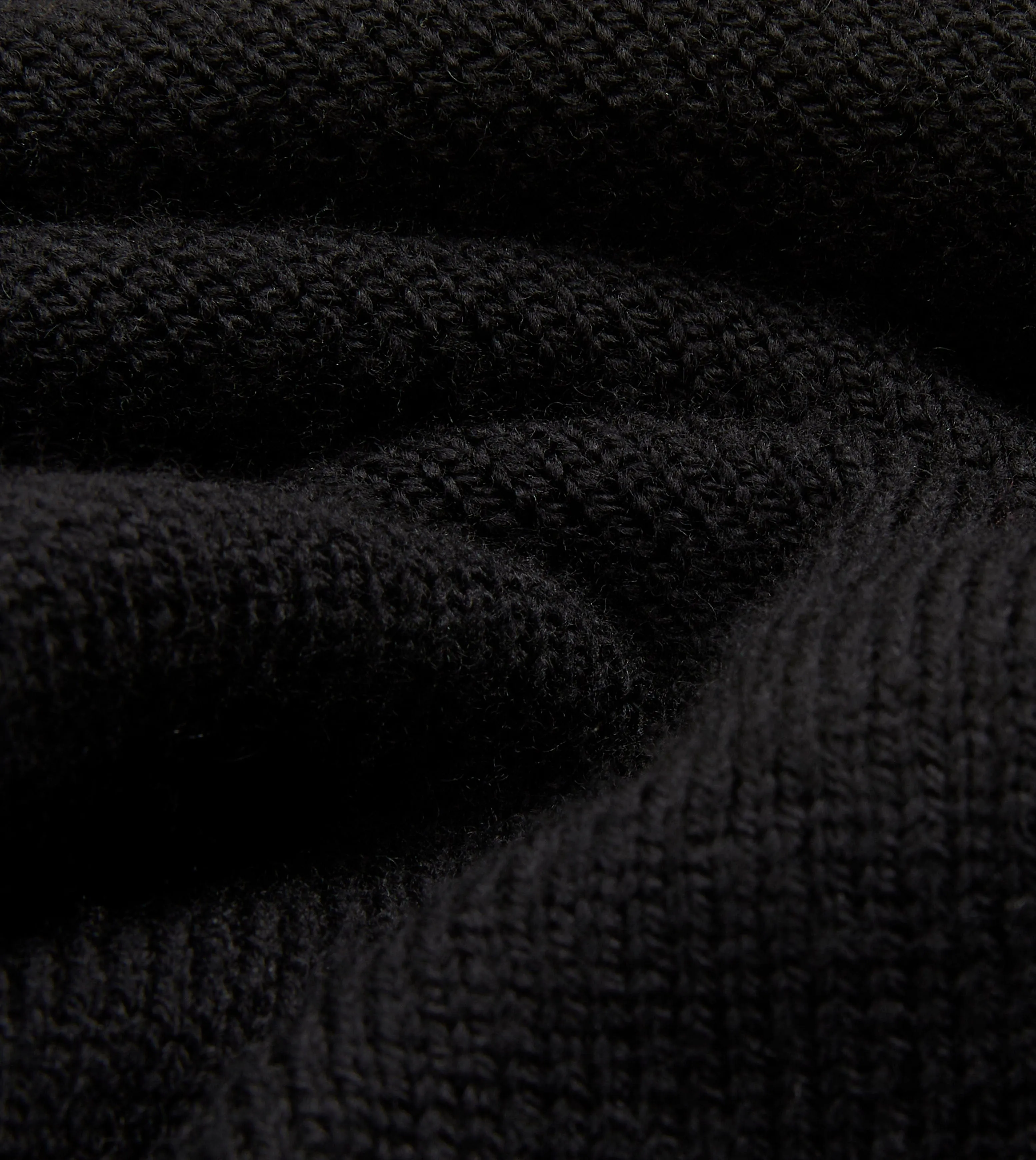 Black Merino Wool Knitted Polo sold by Drake's London product image thumbnail 2