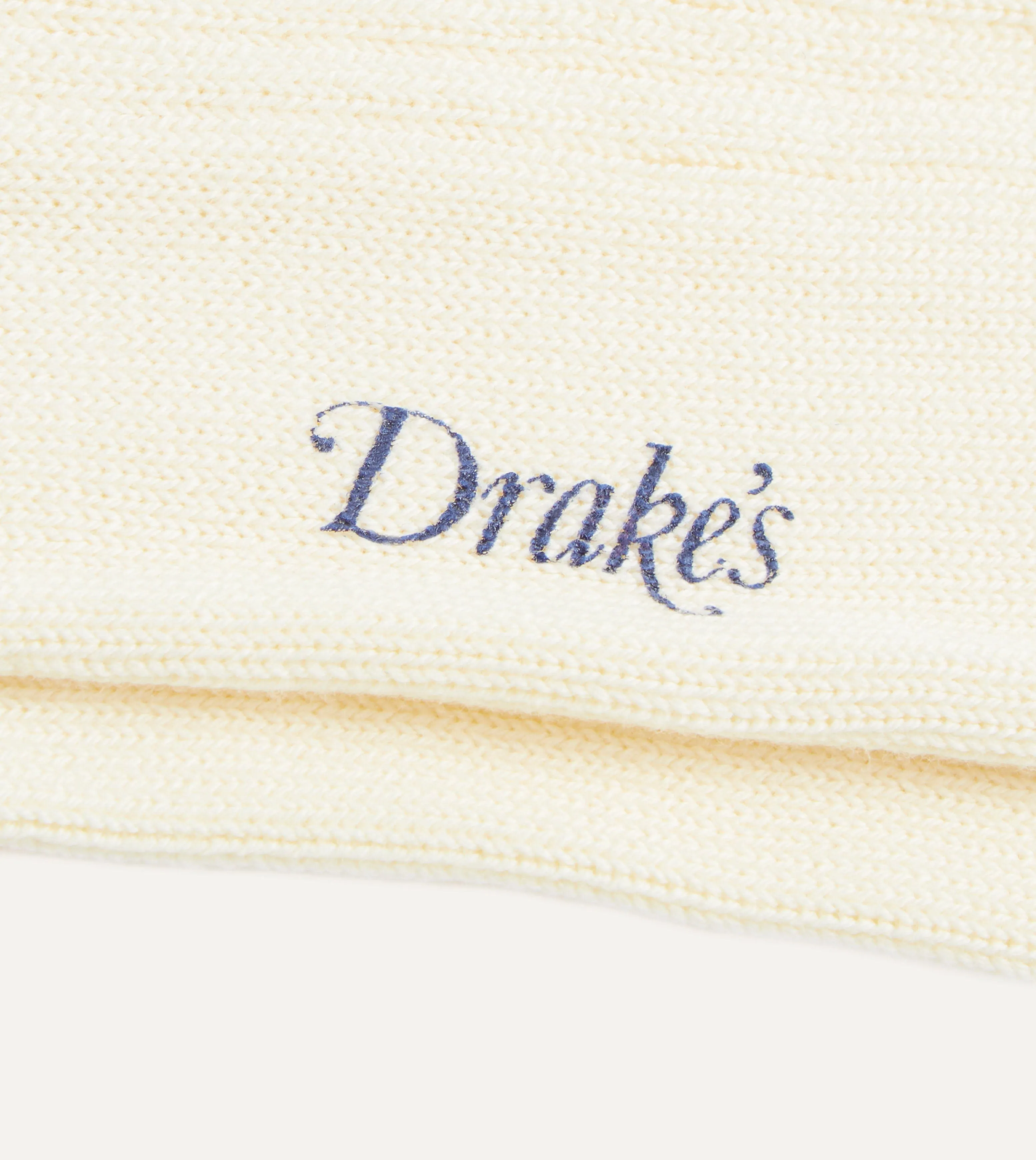 Green and Ecru Heavy Striped Sport Socks sold by Drake's London product image thumbnail 2