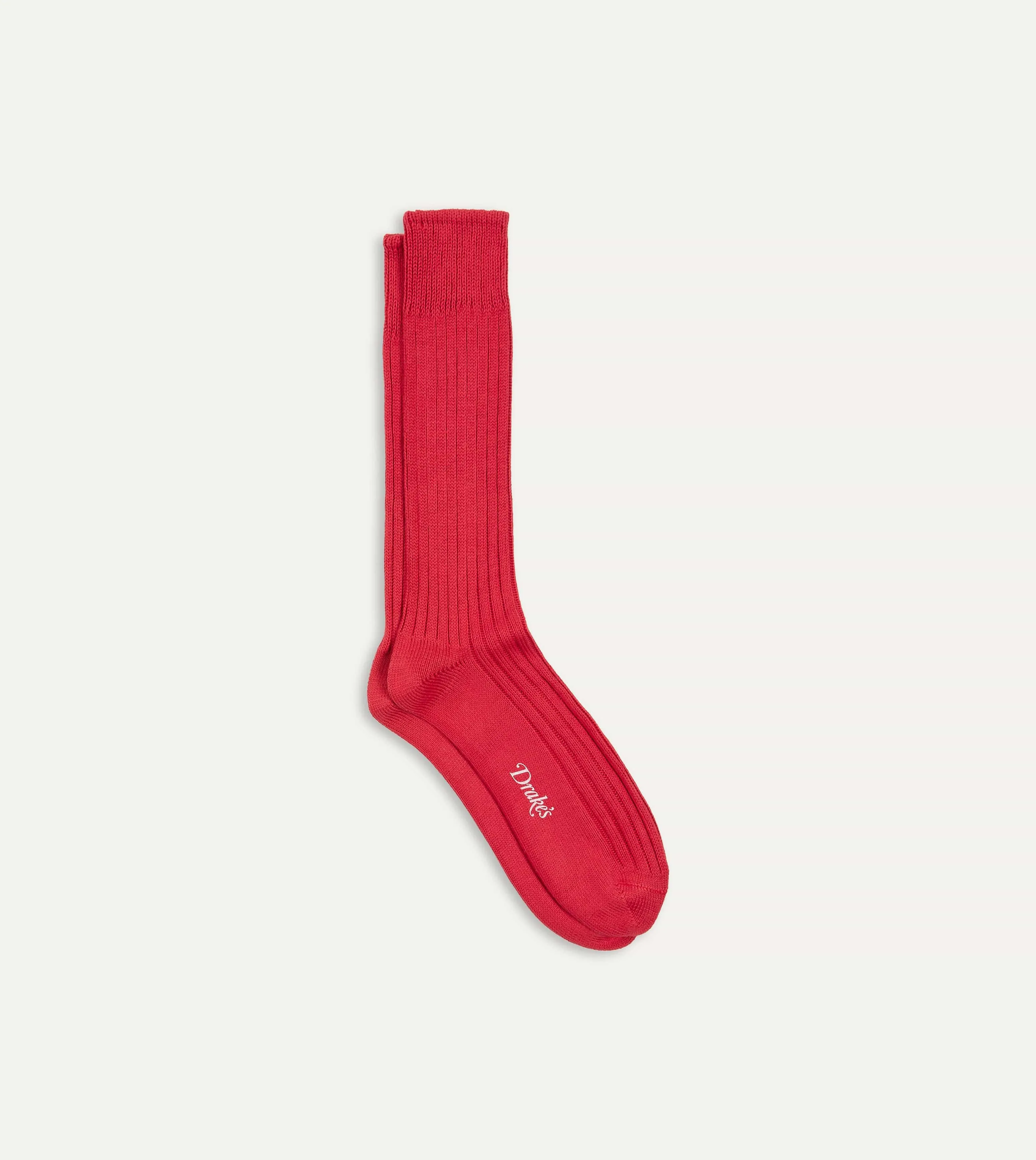 Red Cotton Sports Socks sold by Drake's London