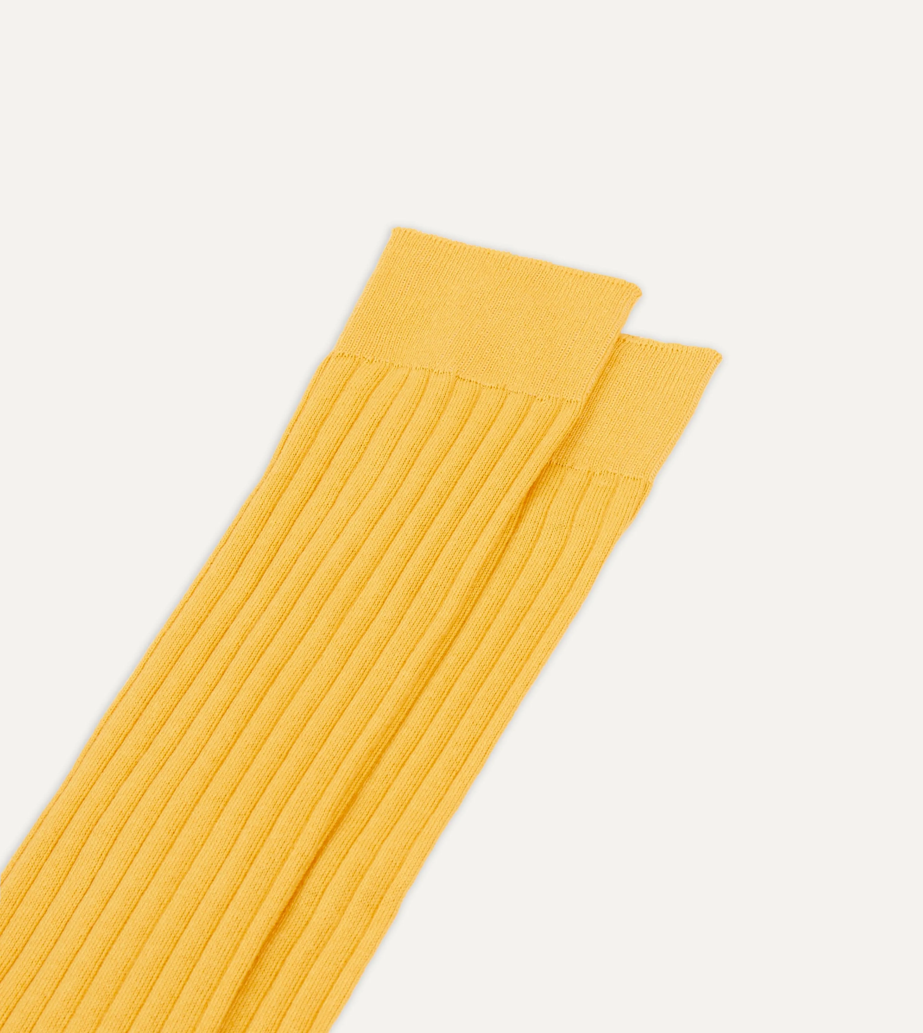 Yellow Cotton Over-the-Calf Socks sold by Drake's London product image thumbnail 3