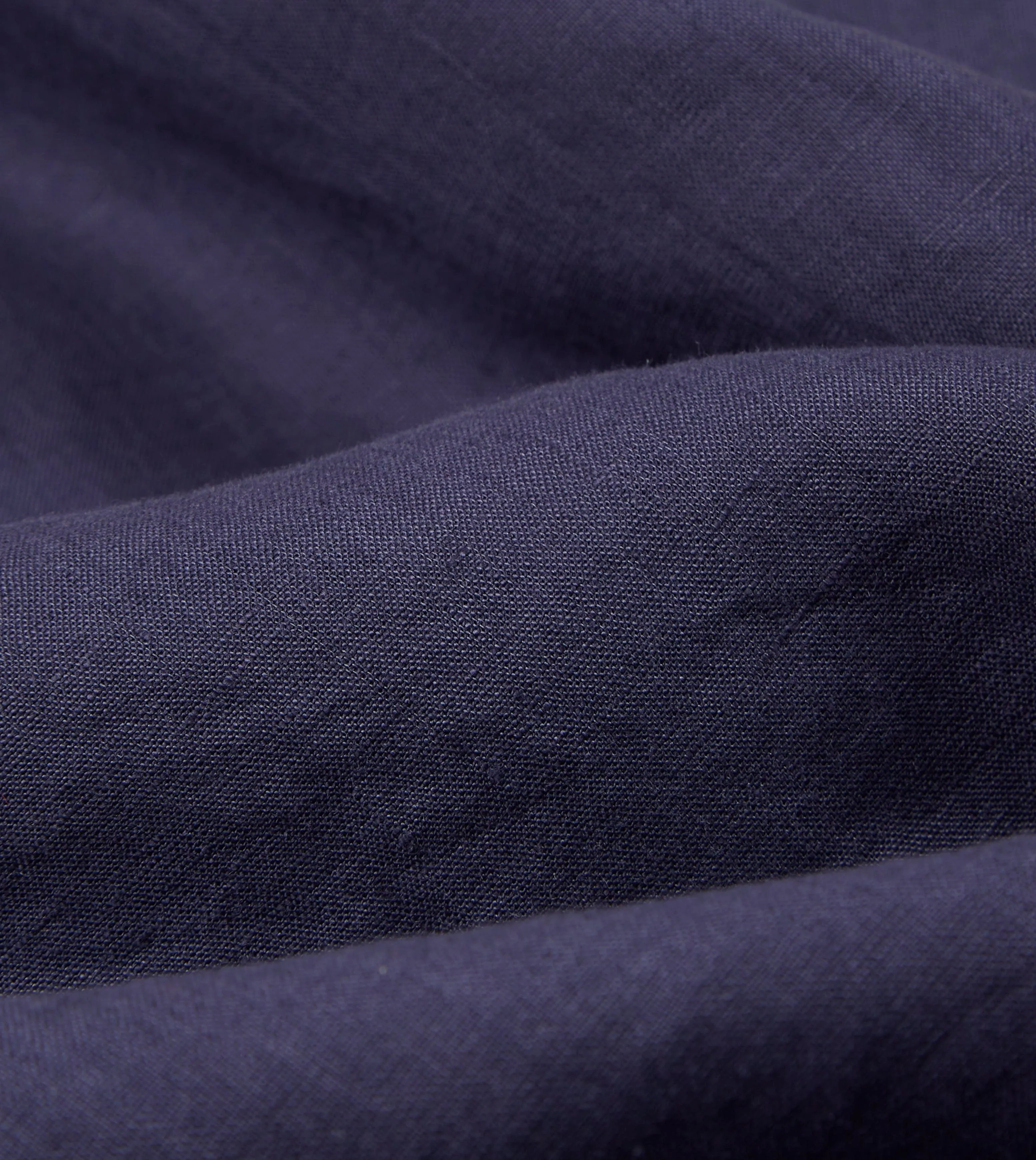 Washed Navy Linen Spread Collar Shirt sold by Drake's London product image thumbnail 2