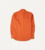 Orange Linen Spread Collar Shirt sold by Drake's London