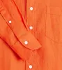 Orange Linen Spread Collar Shirt sold by Drake's London
