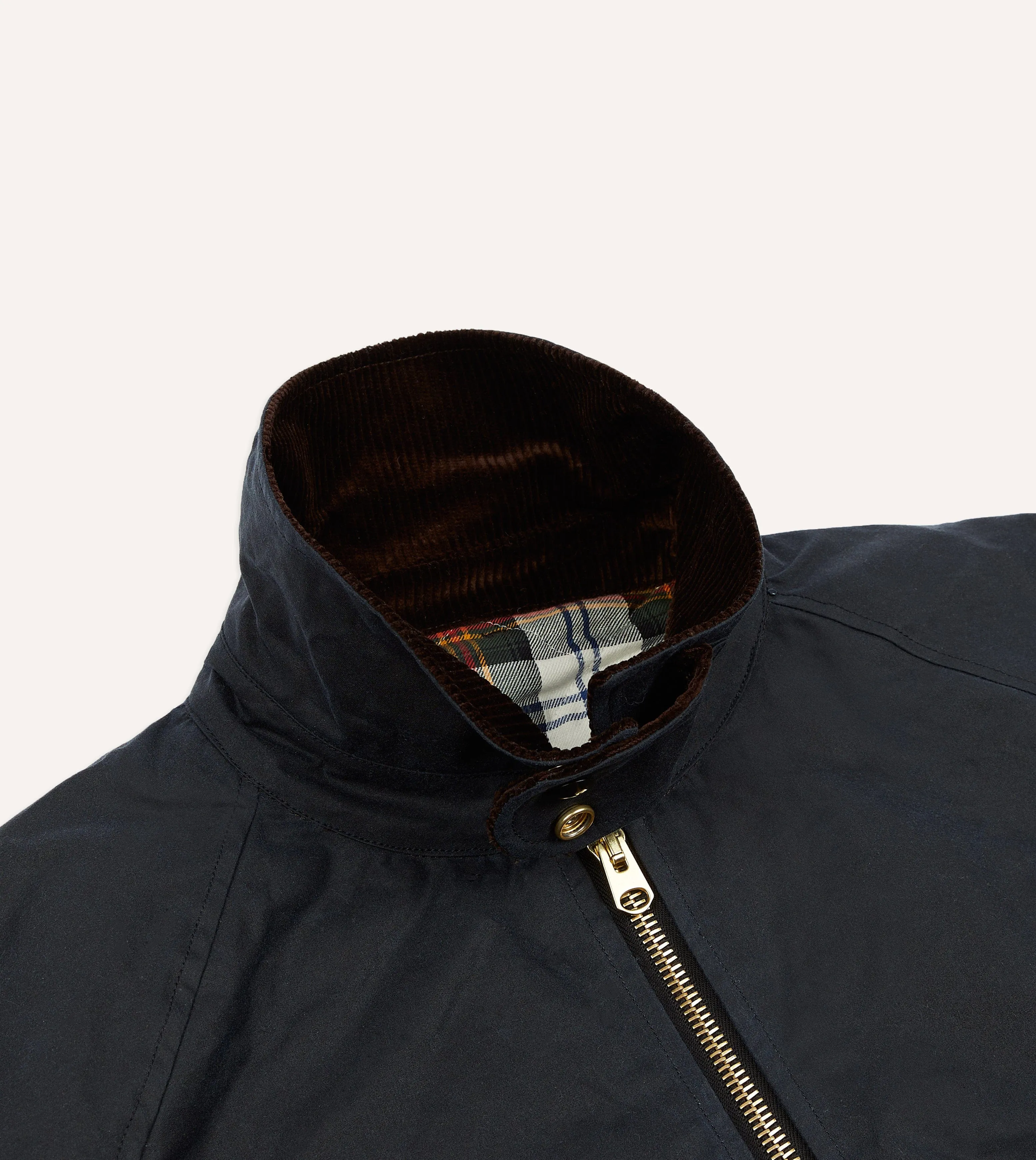 Navy Waxed Coverall Jacket sold by Drake's London product image thumbnail 4