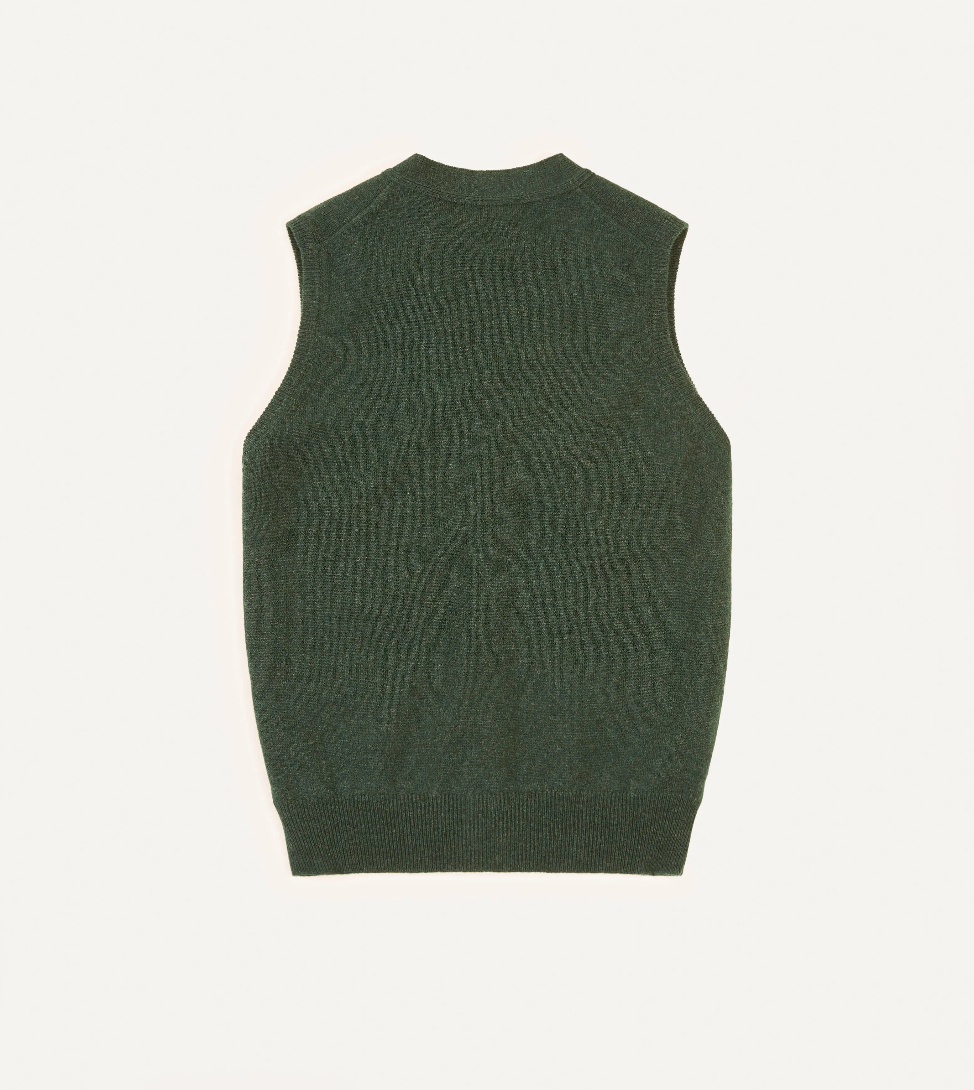 Green Lambswool Sleeveless Cardigan sold by Drake's London product image thumbnail 5
