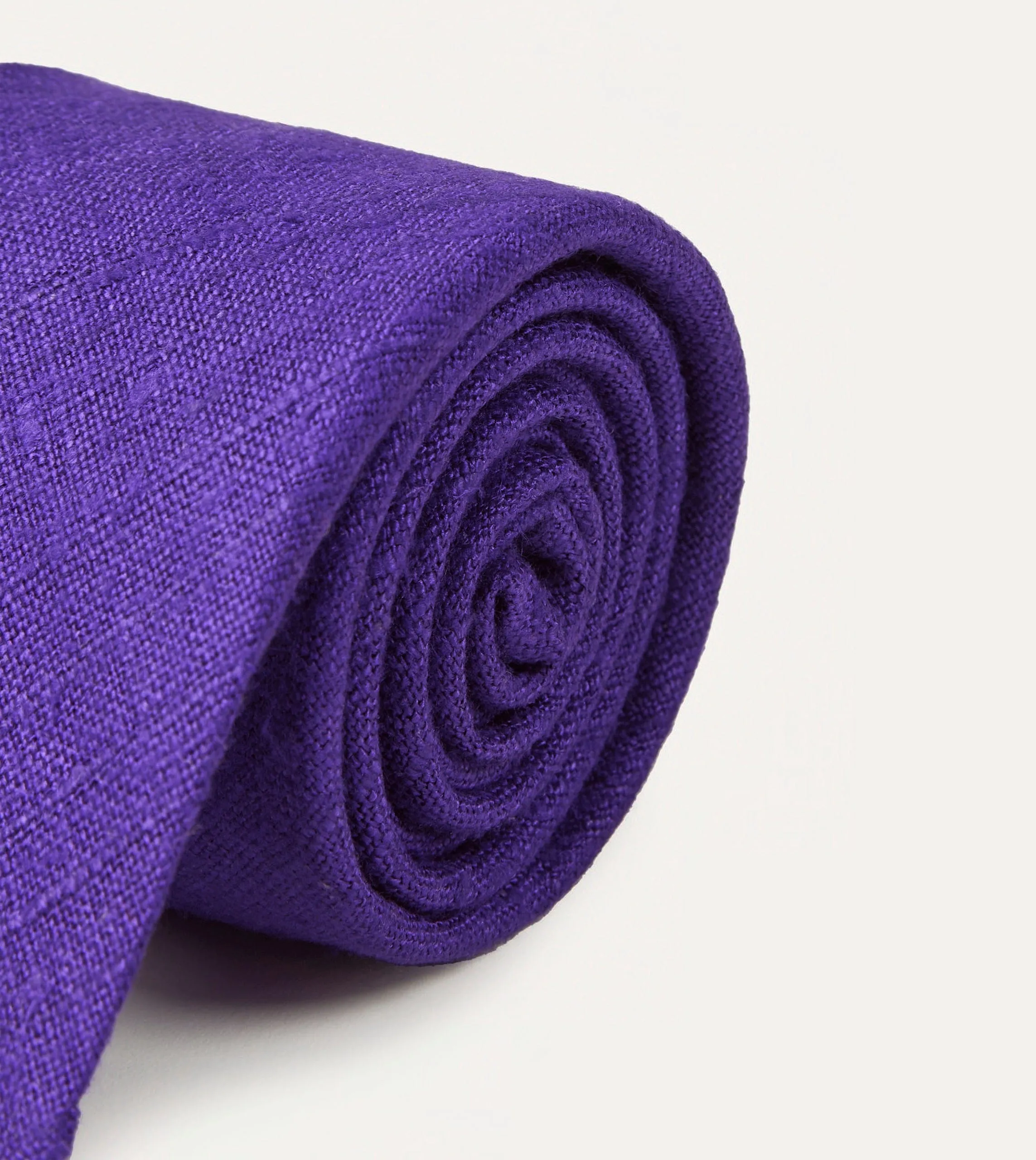 Purple Tussah Hand Rolled Silk Tie sold by Drake's London product image thumbnail 3