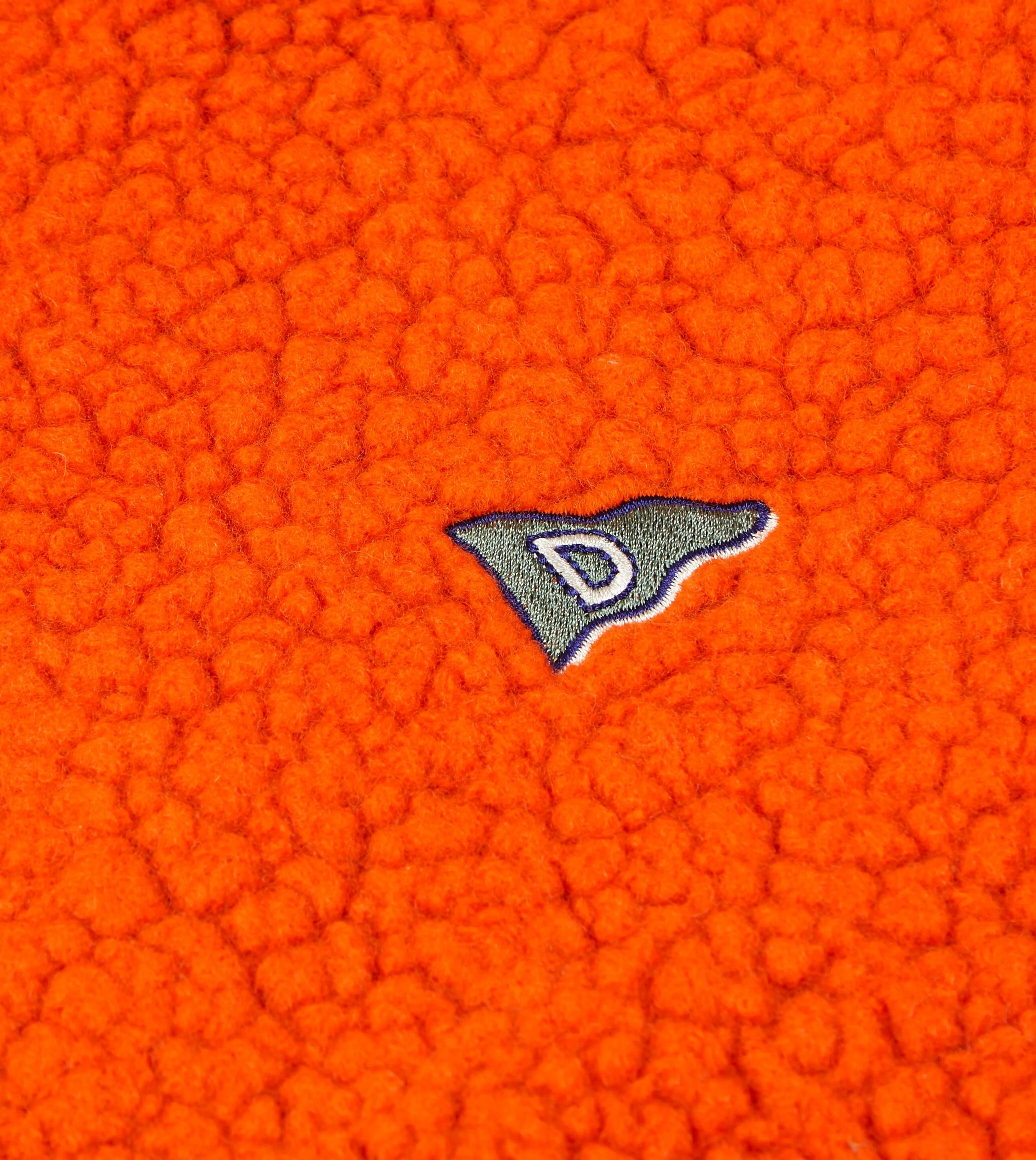 Orange Boucle Wool Zip Fleece Jacket sold by Drake's London product image thumbnail 5