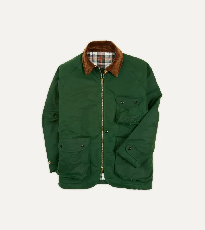 Green Waxed Coverall Jacket sold by Drake's London