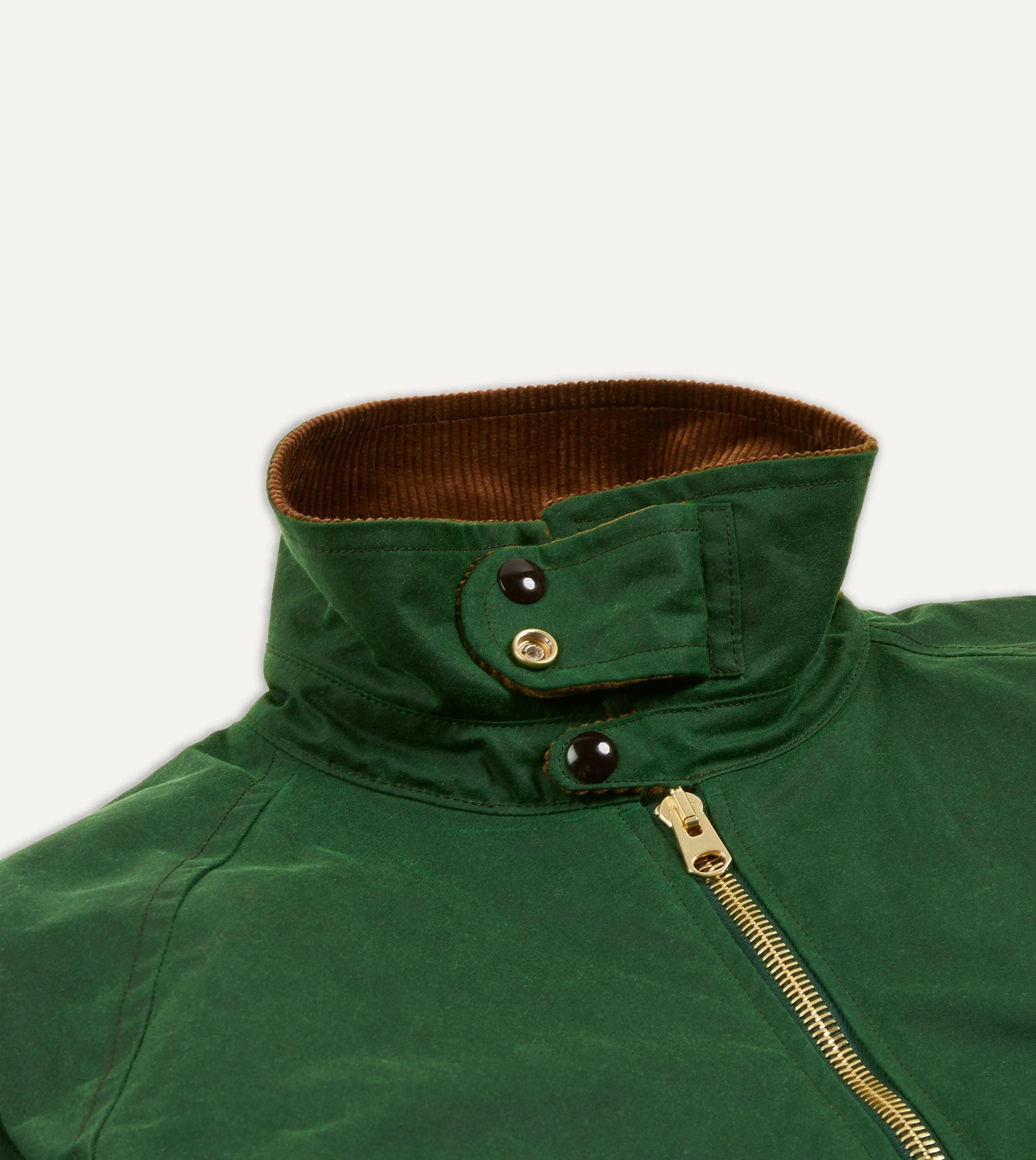 Green Waxed Coverall Jacket sold by Drake's London product image thumbnail 5
