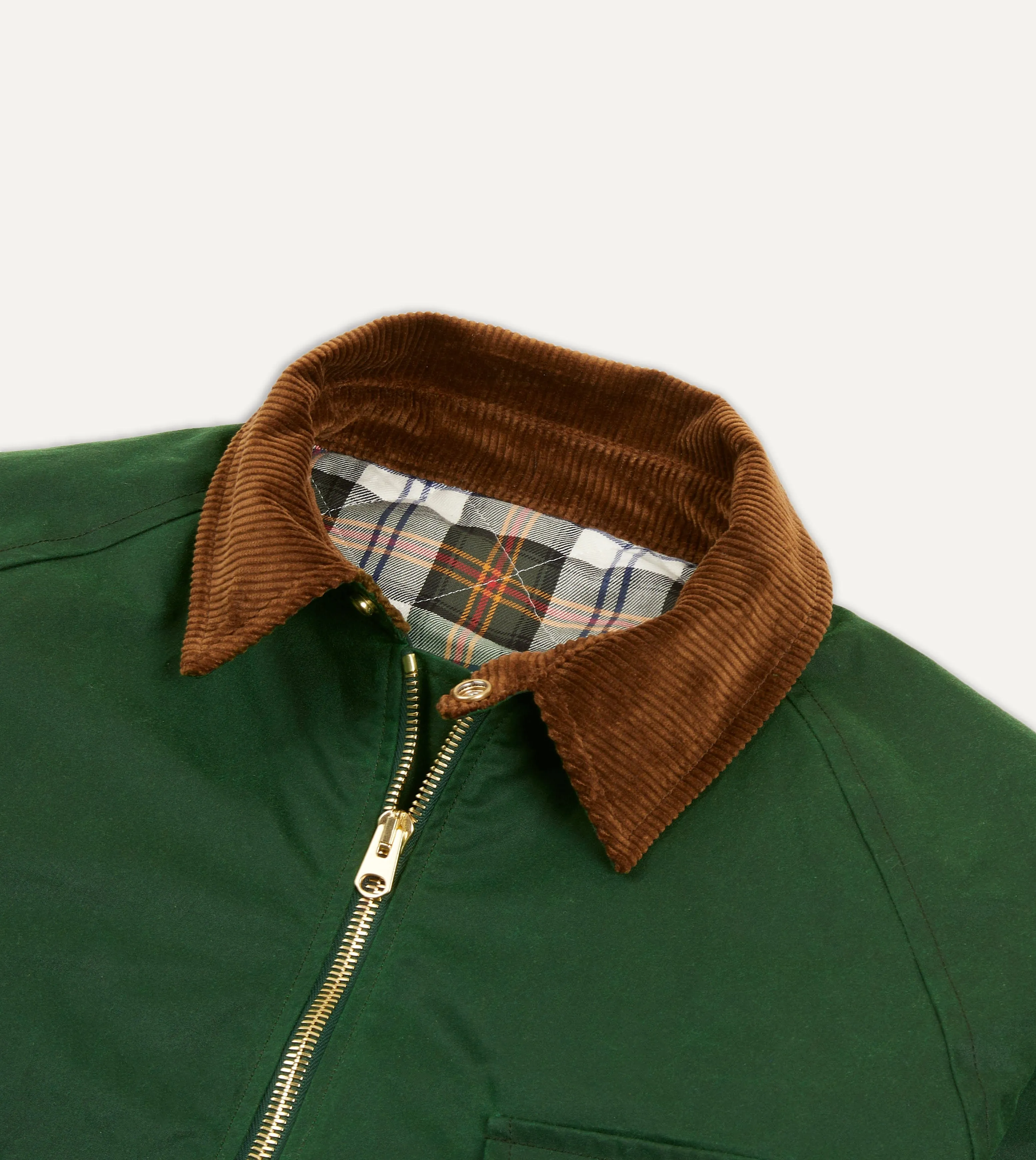 Green Waxed Coverall Jacket sold by Drake's London product image thumbnail 4