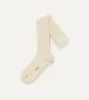 Ecru Wool Over-the-Calf Socks sold by Drake's London