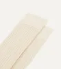 Ecru Wool Over-the-Calf Socks sold by Drake's London