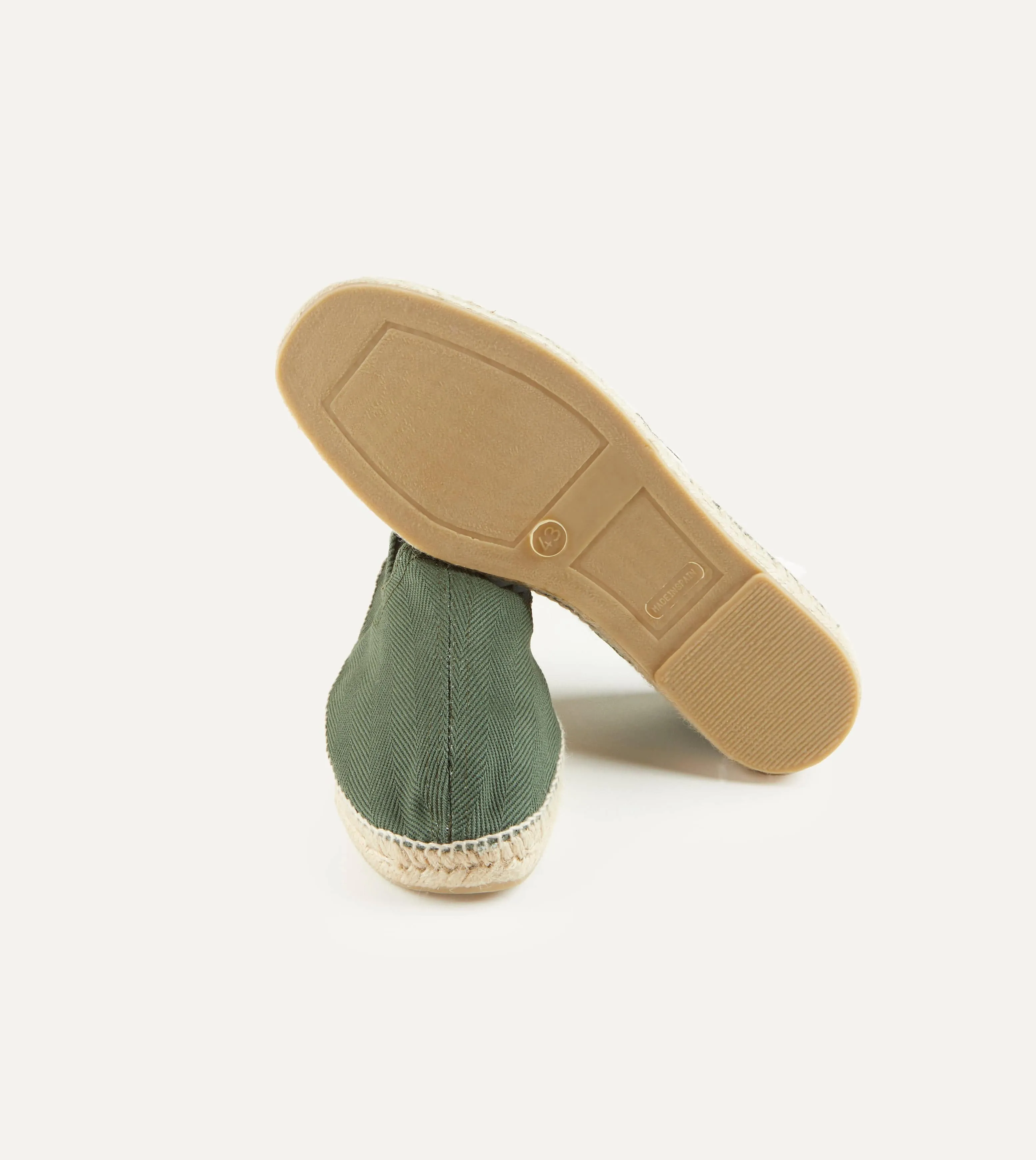 Green Herringbone Cotton Espadrilles sold by Drake's London product image thumbnail 2