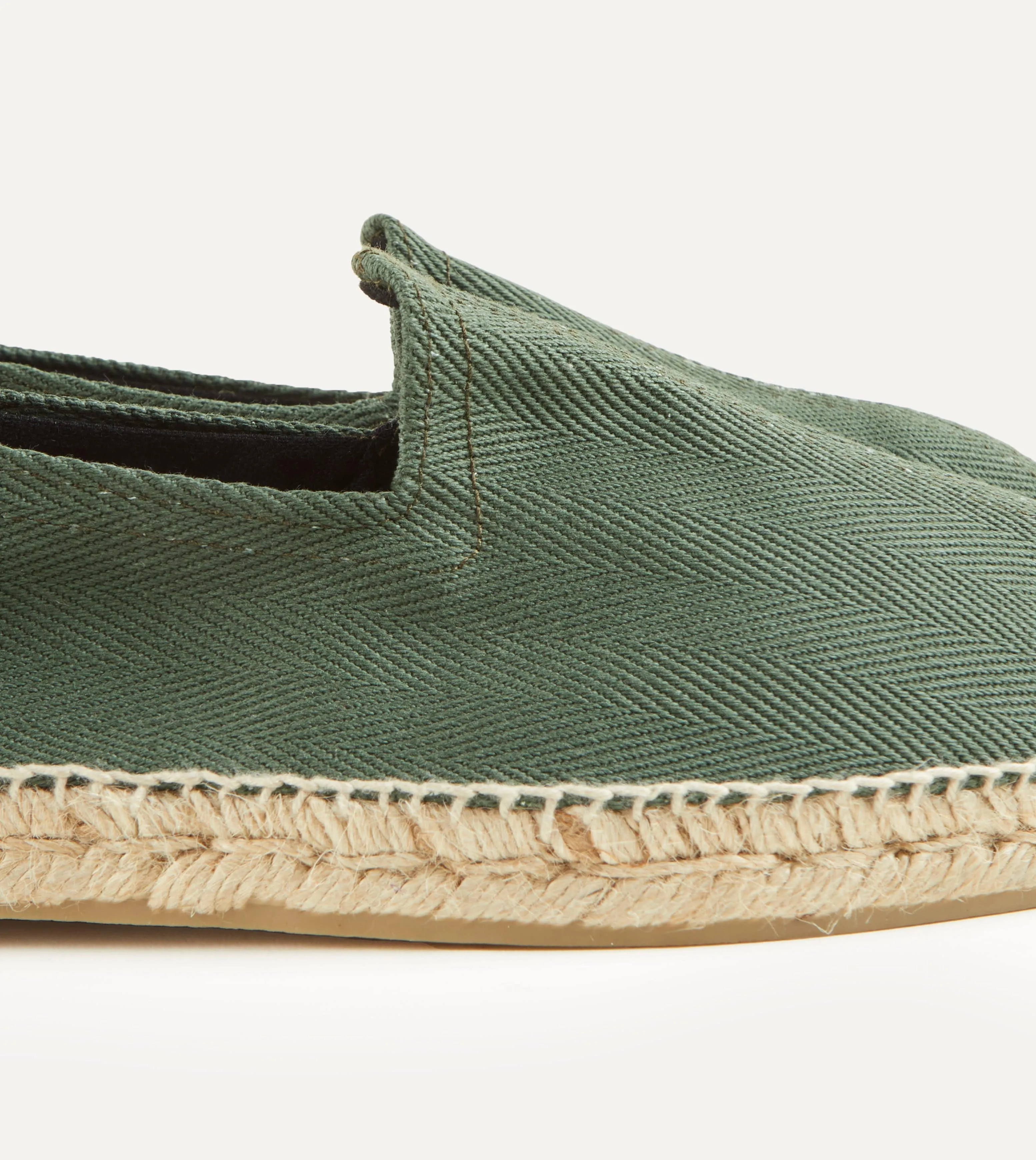 Green Herringbone Cotton Espadrilles sold by Drake's London product image thumbnail 5