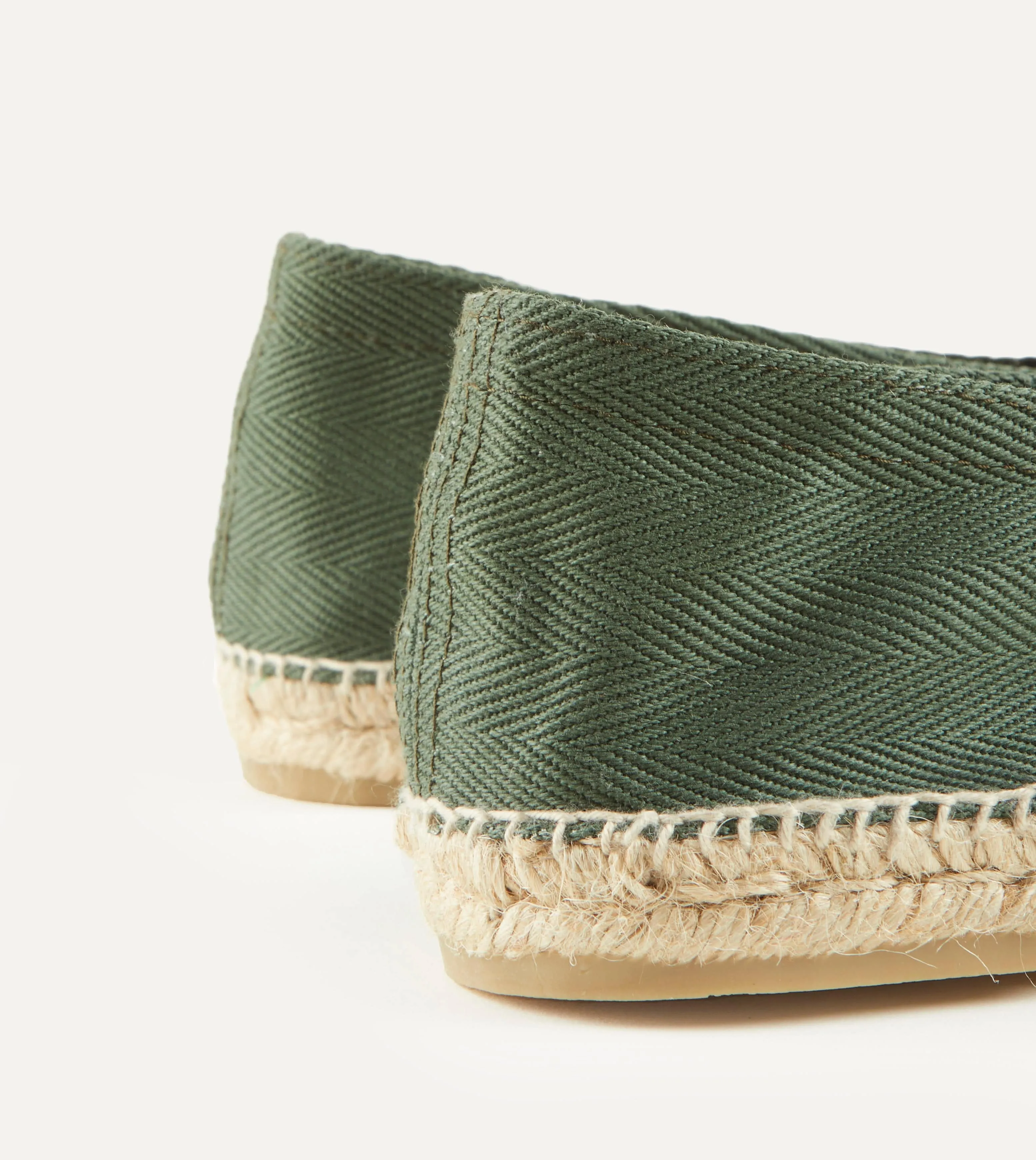 Green Herringbone Cotton Espadrilles sold by Drake's London product image thumbnail 4