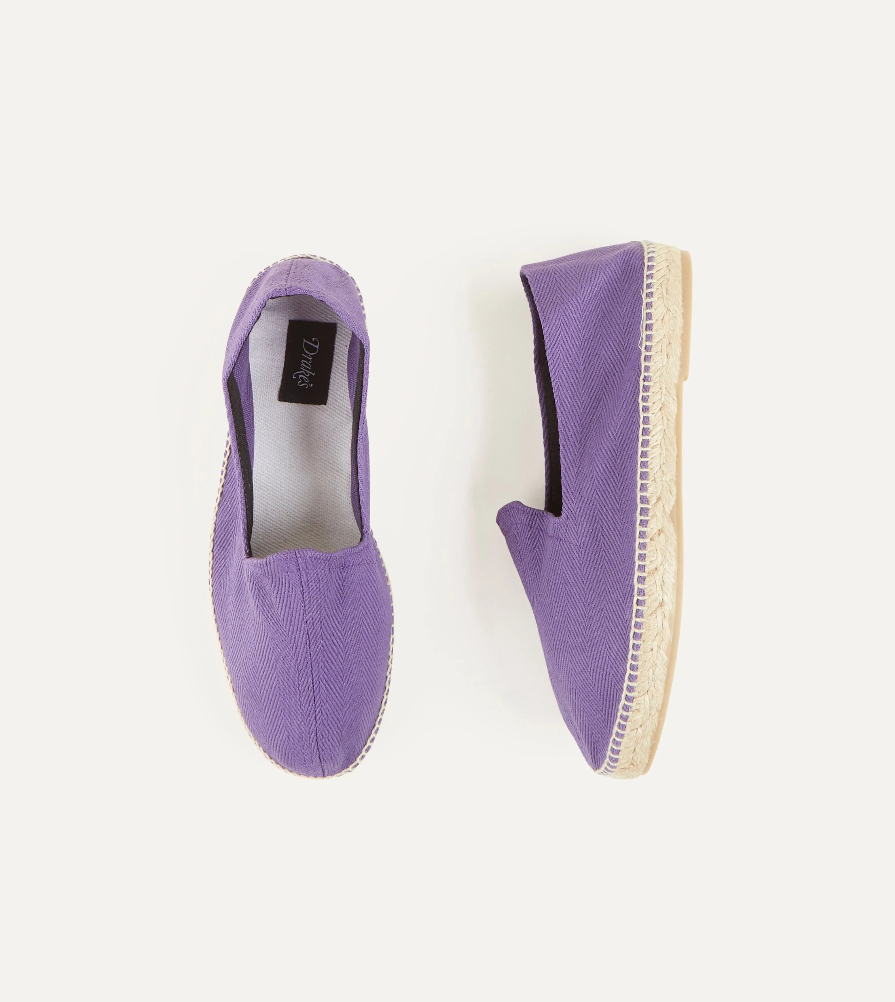Purple Herringbone Cotton Espadrilles sold by Drake's London product image thumbnail 3