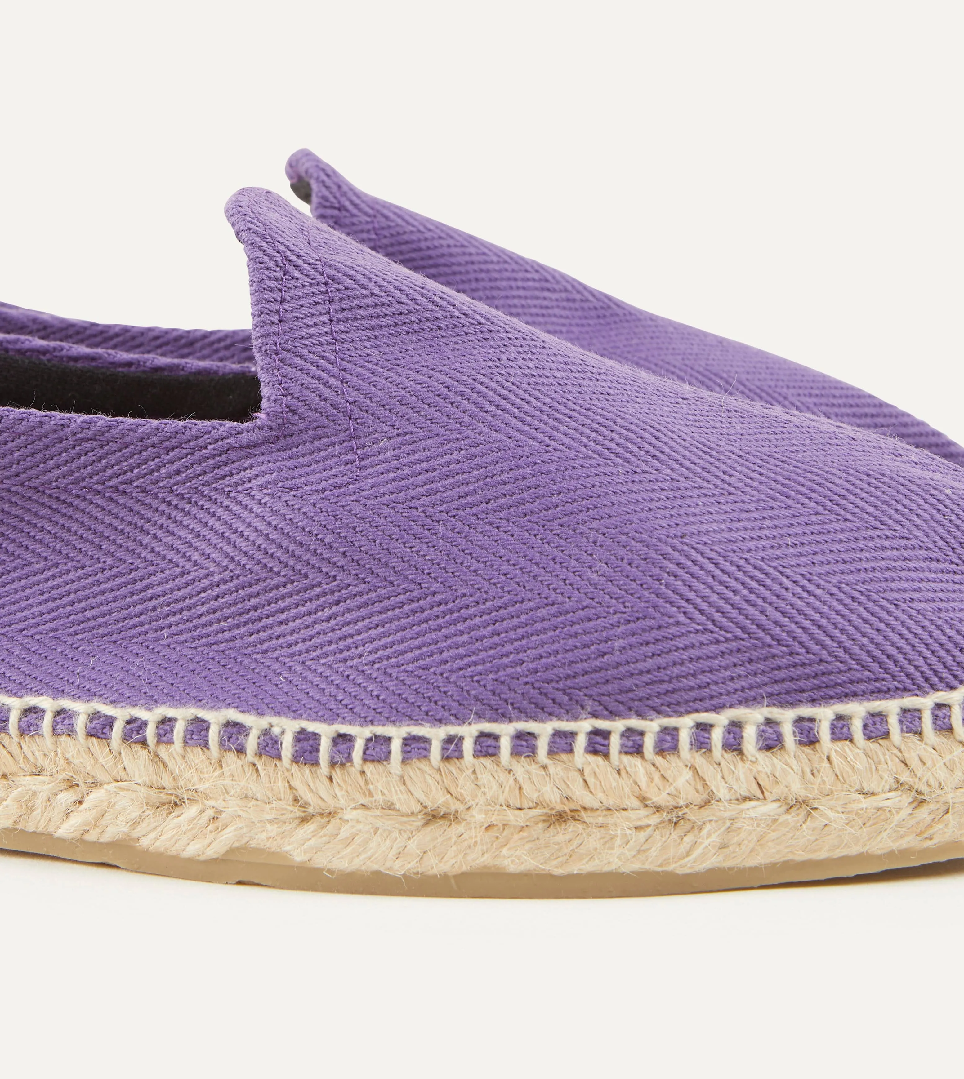 Purple Herringbone Cotton Espadrilles sold by Drake's London product image thumbnail 5