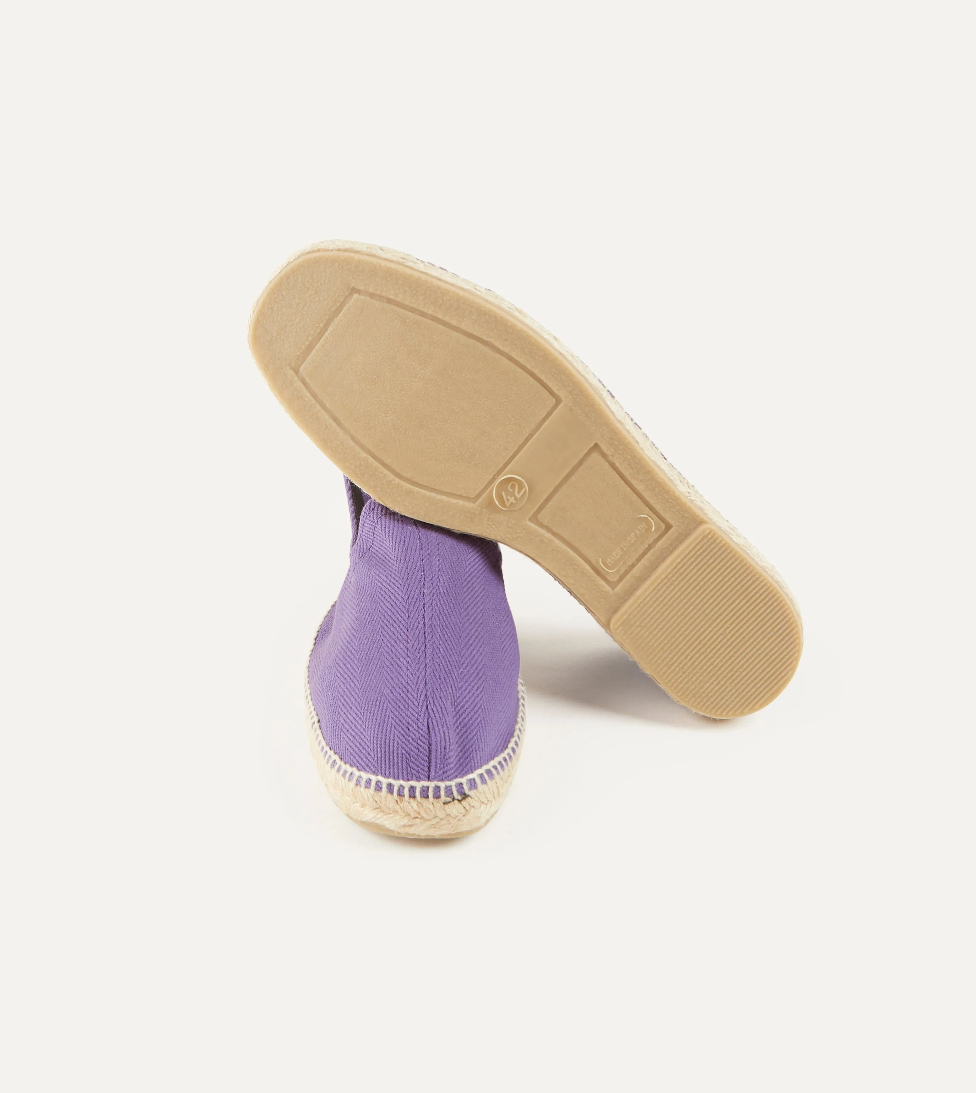 Purple Herringbone Cotton Espadrilles sold by Drake's London product image thumbnail 2