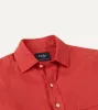 Red Linen Spread Collar Shirt sold by Drake's London