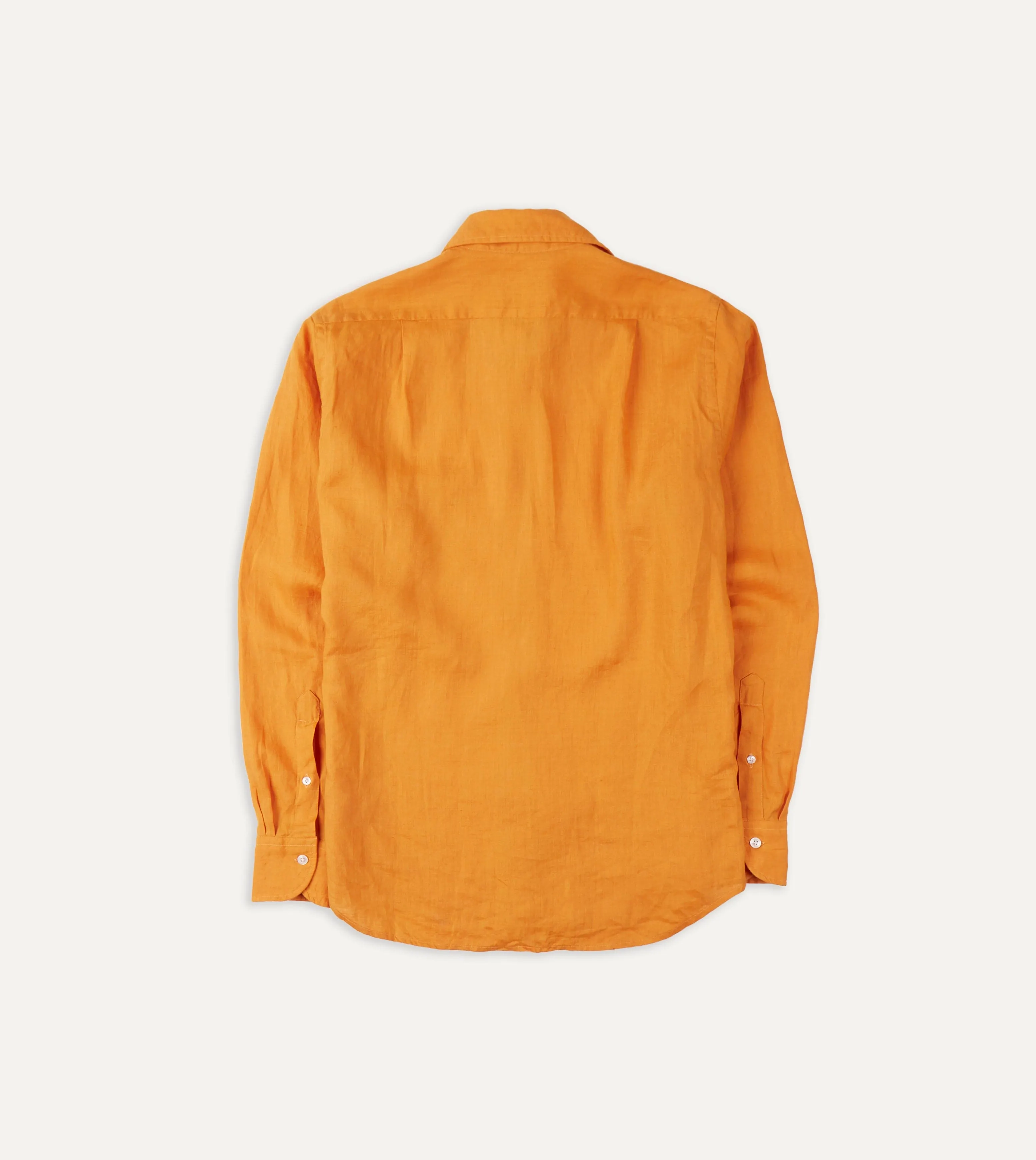 Yellow Linen Spread Collar Shirt sold by Drake's London product image thumbnail 5