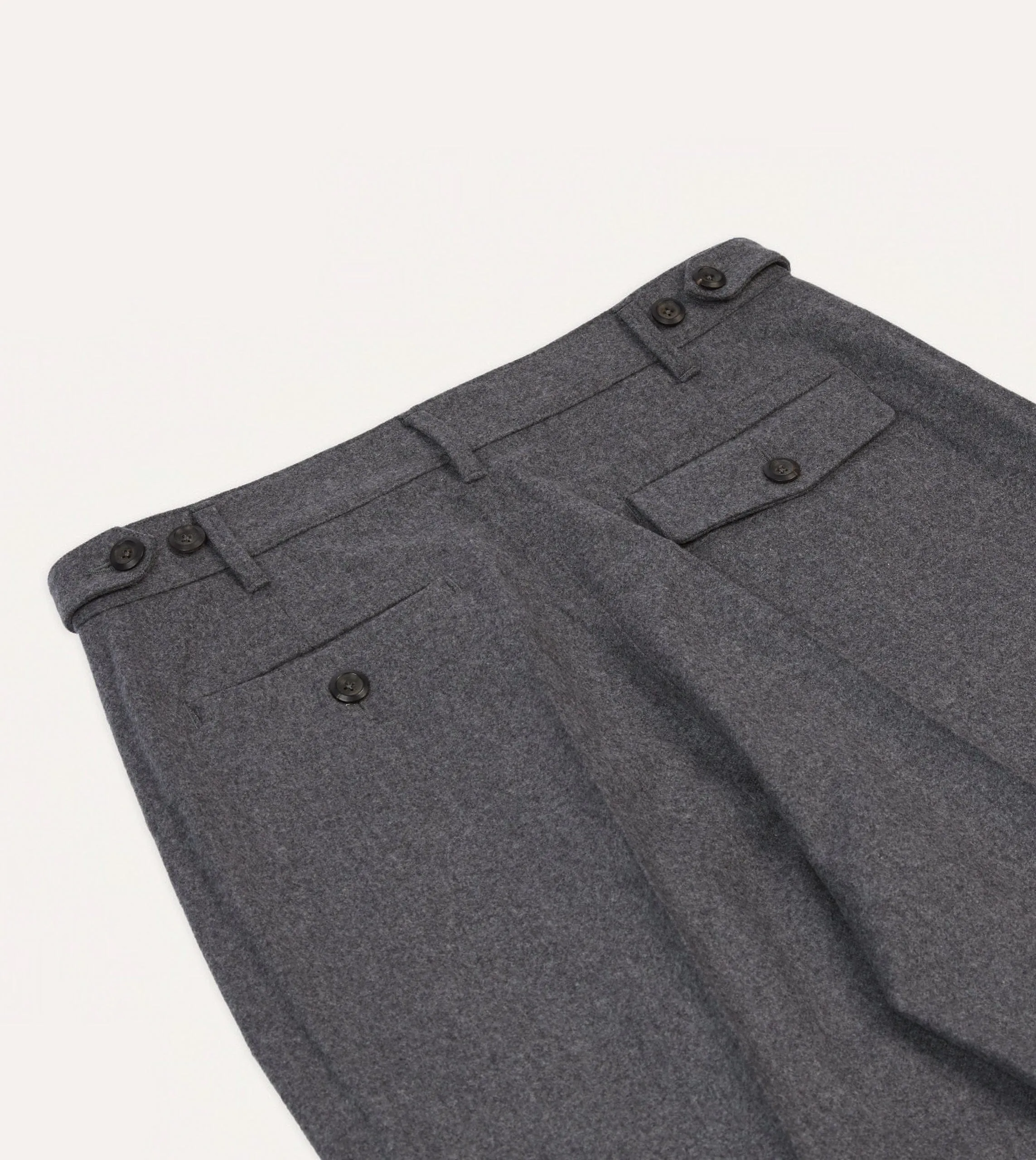 Grey Merino Wool Games Trouser sold by Drake's London product image thumbnail 5