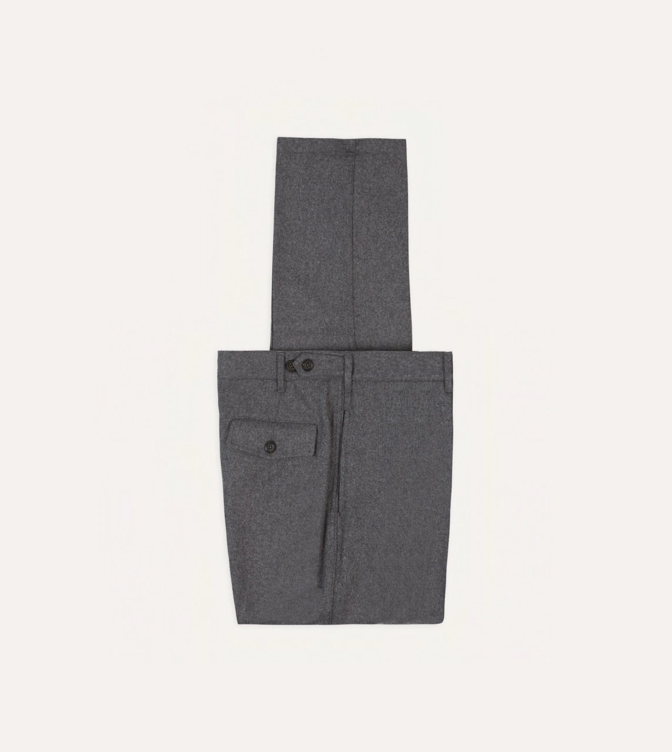 Grey Merino Wool Games Trouser sold by Drake's London