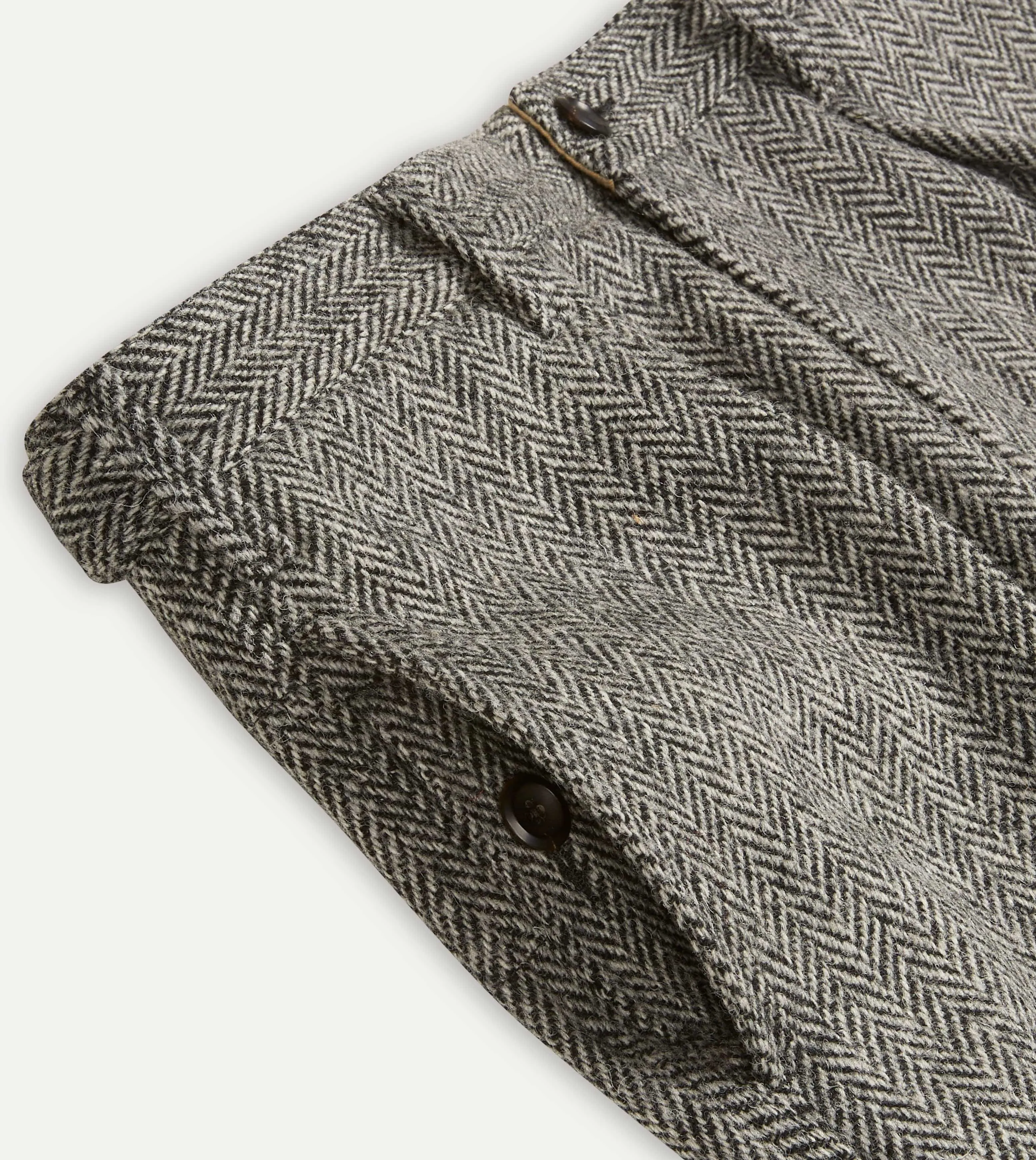 Grey Harris Tweed One Pleat Games Trousers sold by Drake's London product image thumbnail 3