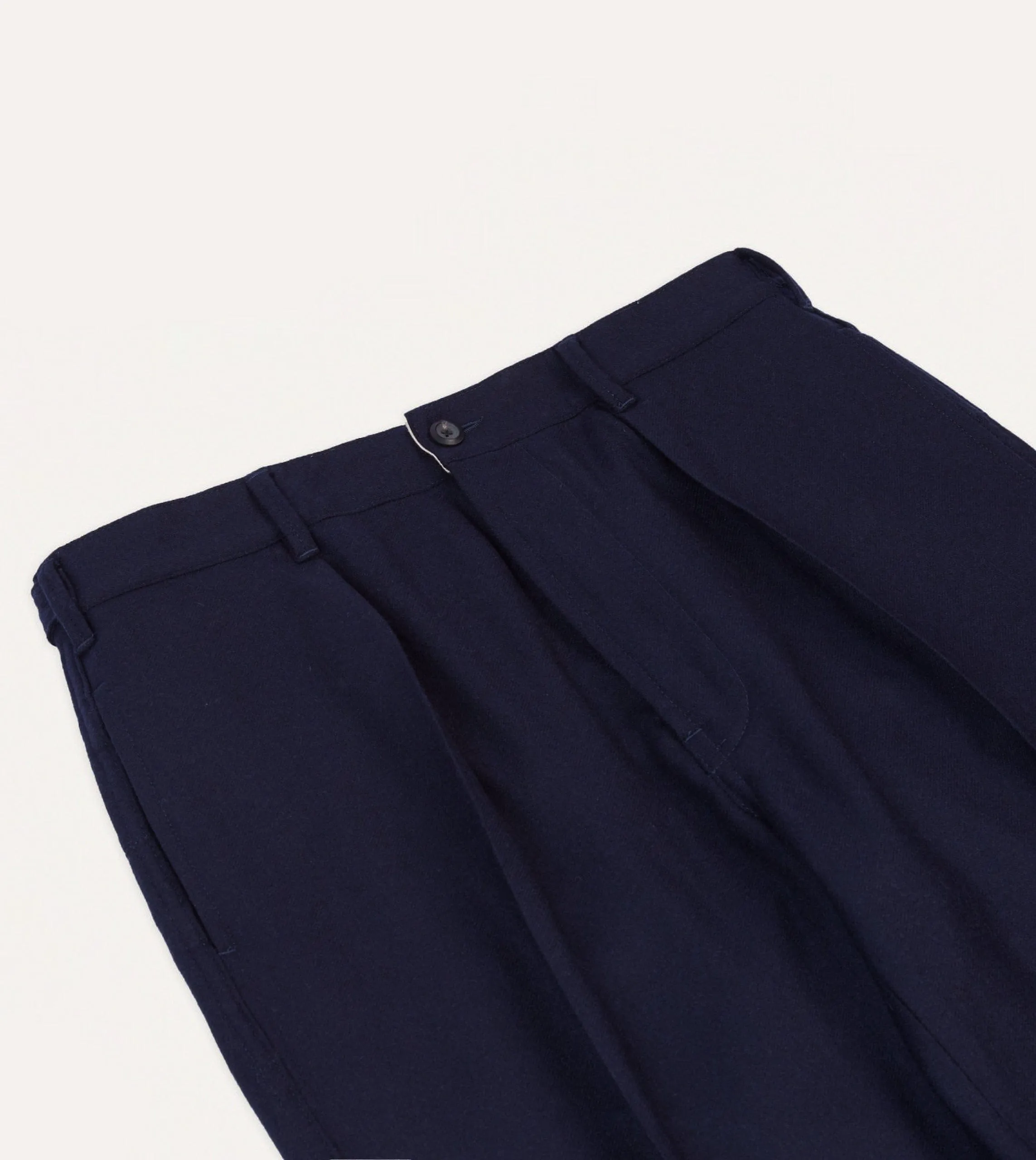 Navy Merino Wool Games Trouser sold by Drake's London product image thumbnail 4