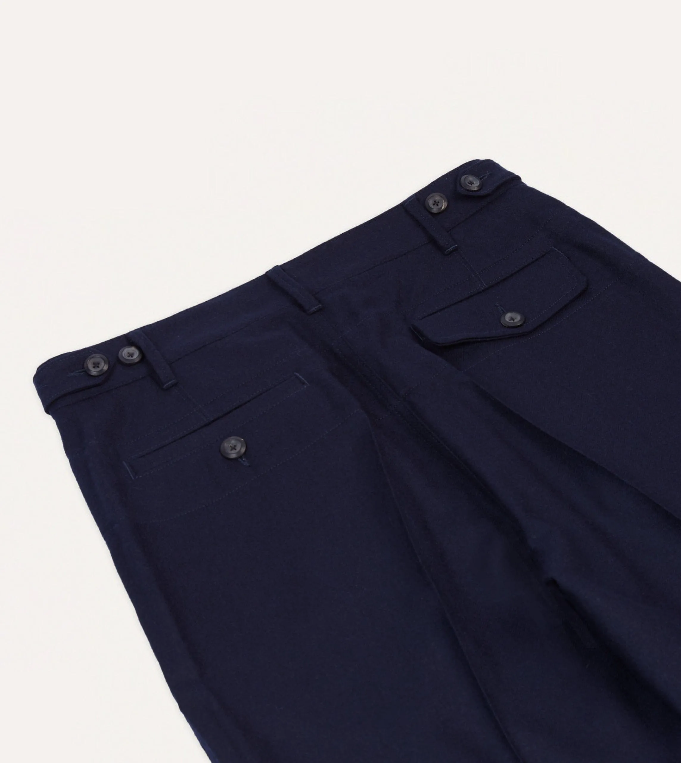Navy Merino Wool Games Trouser sold by Drake's London product image thumbnail 5