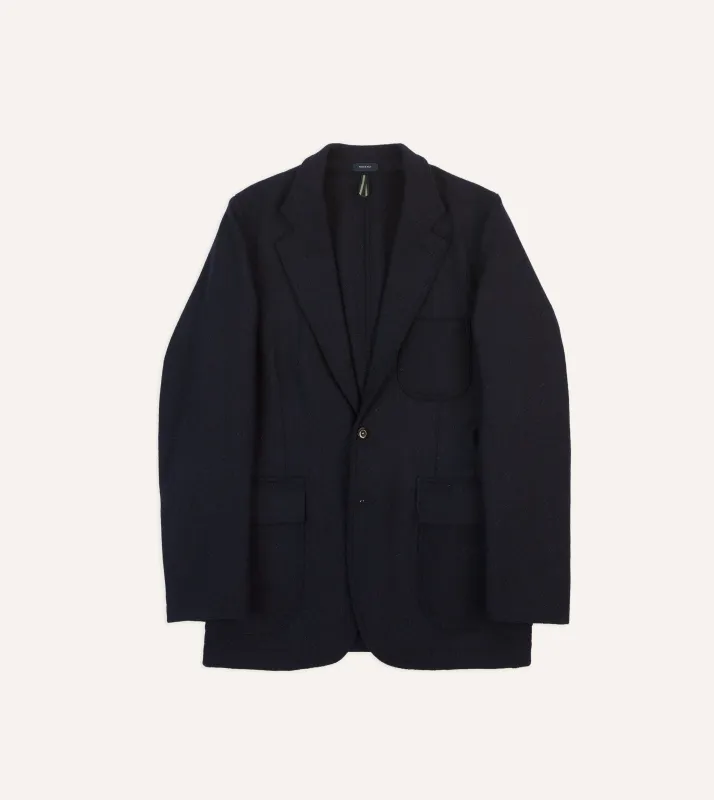Navy Harris Tweed Games Blazer Mk. VII sold by Drake's London