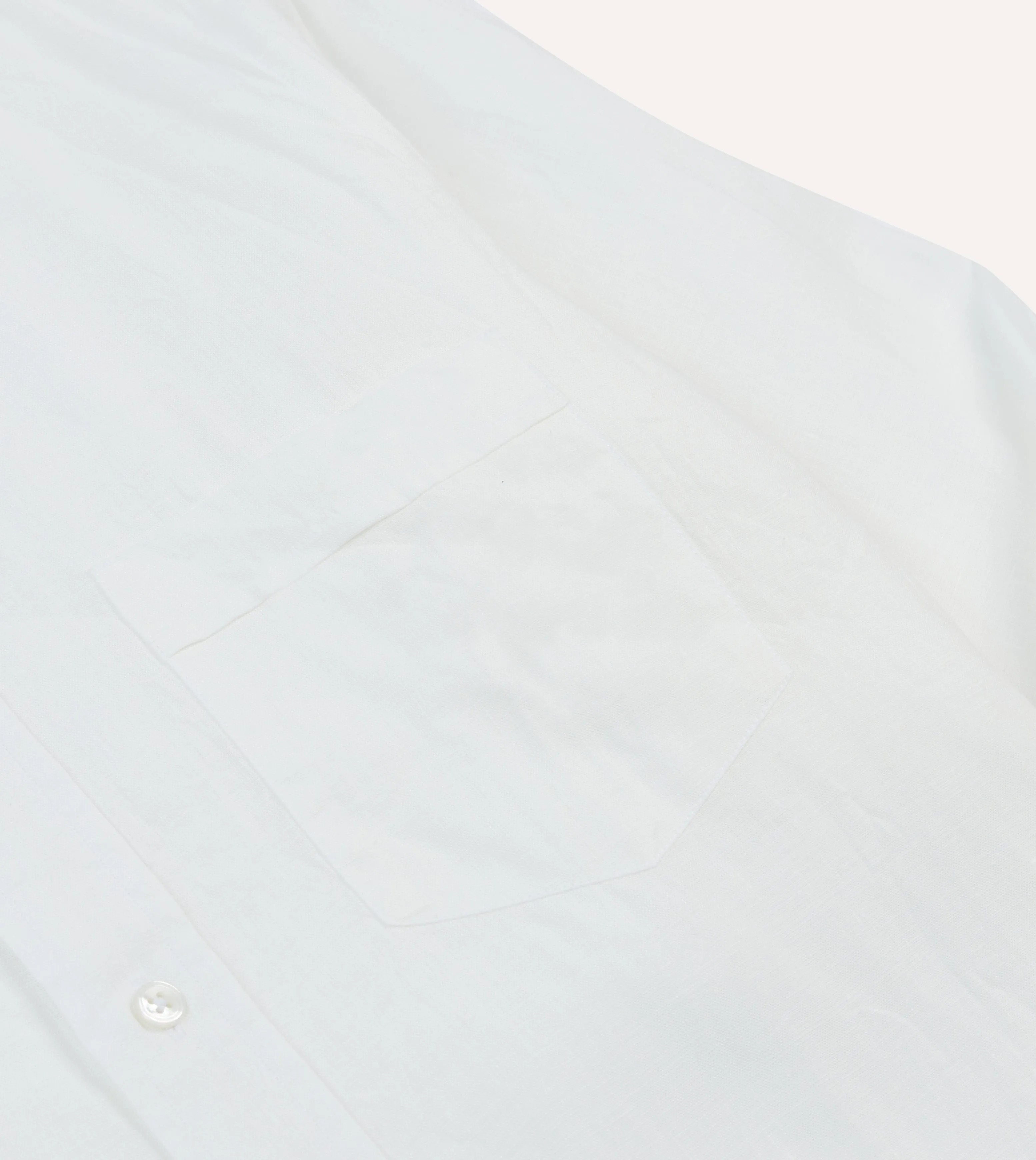 Ecru Linen Spread Collar Shirt sold by Drake's London product image thumbnail 4