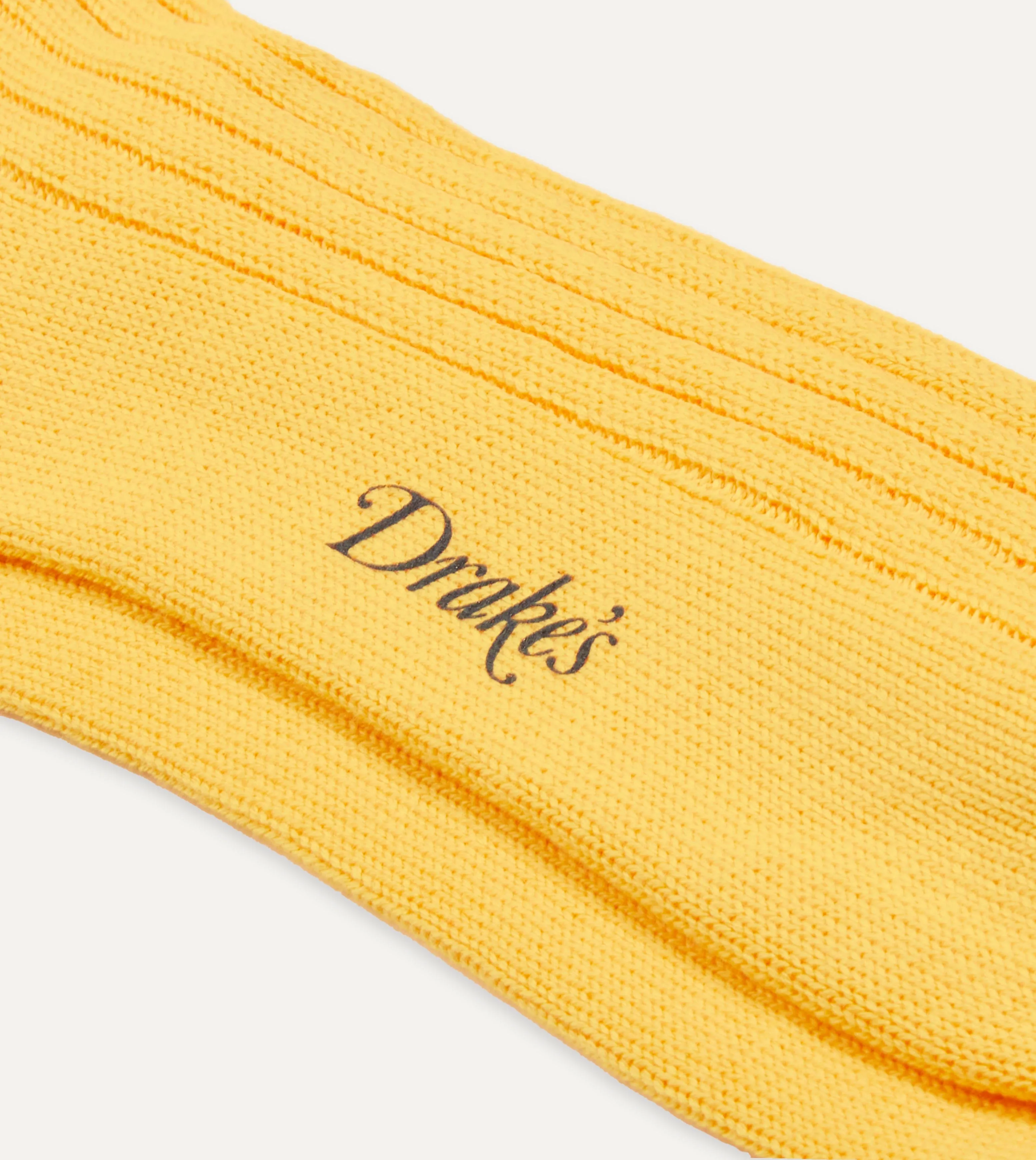 Yellow Cotton Sports Socks sold by Drake's London product image thumbnail 2