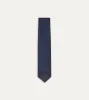 Navy Fine Woven Grenadine Silk Hand Rolled Tie sold by Drake's London