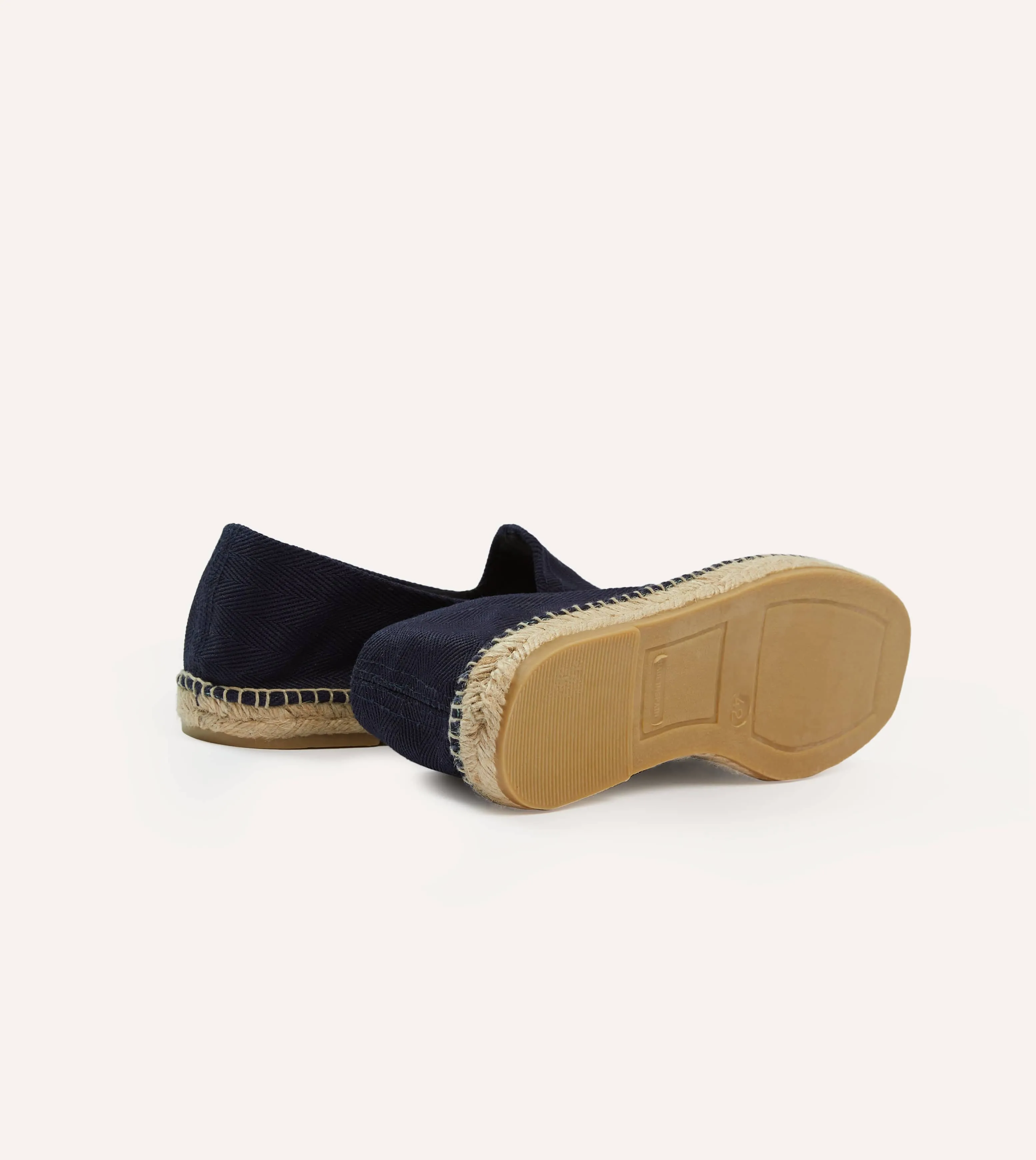 Navy Herringbone Cotton Espadrilles sold by Drake's London product image thumbnail 2