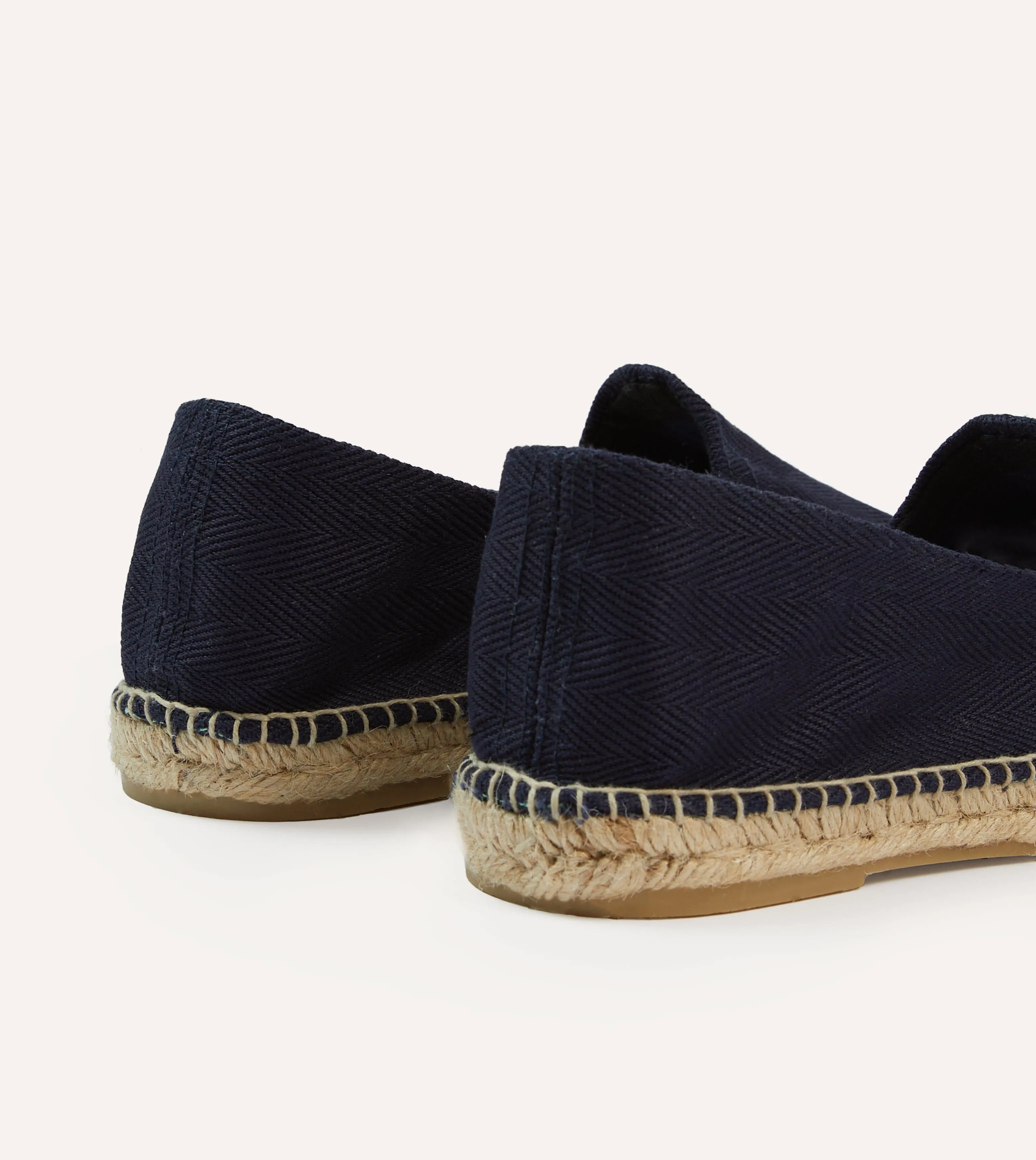 Navy Herringbone Cotton Espadrilles sold by Drake's London product image thumbnail 5