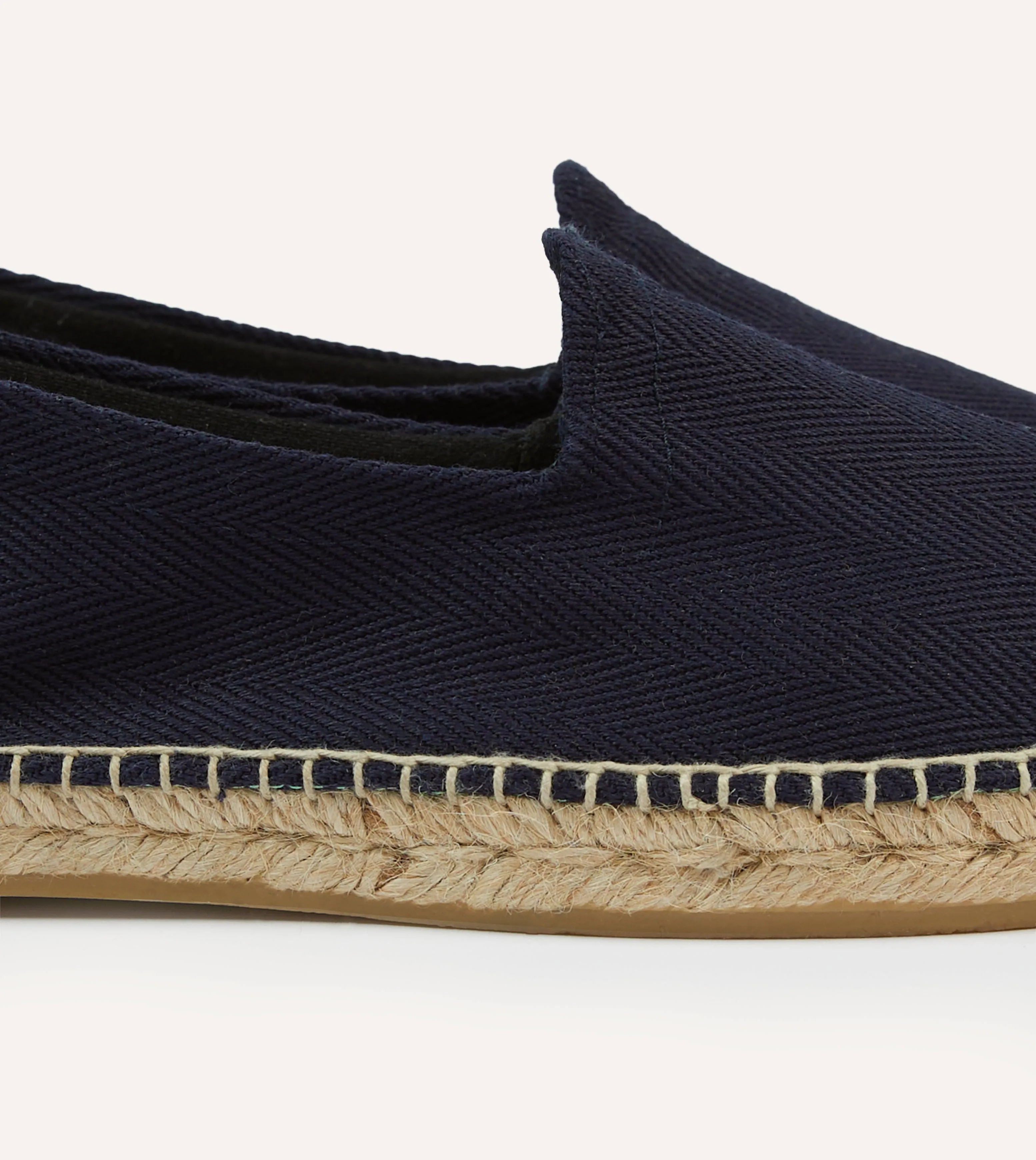 Navy Herringbone Cotton Espadrilles sold by Drake's London product image thumbnail 3
