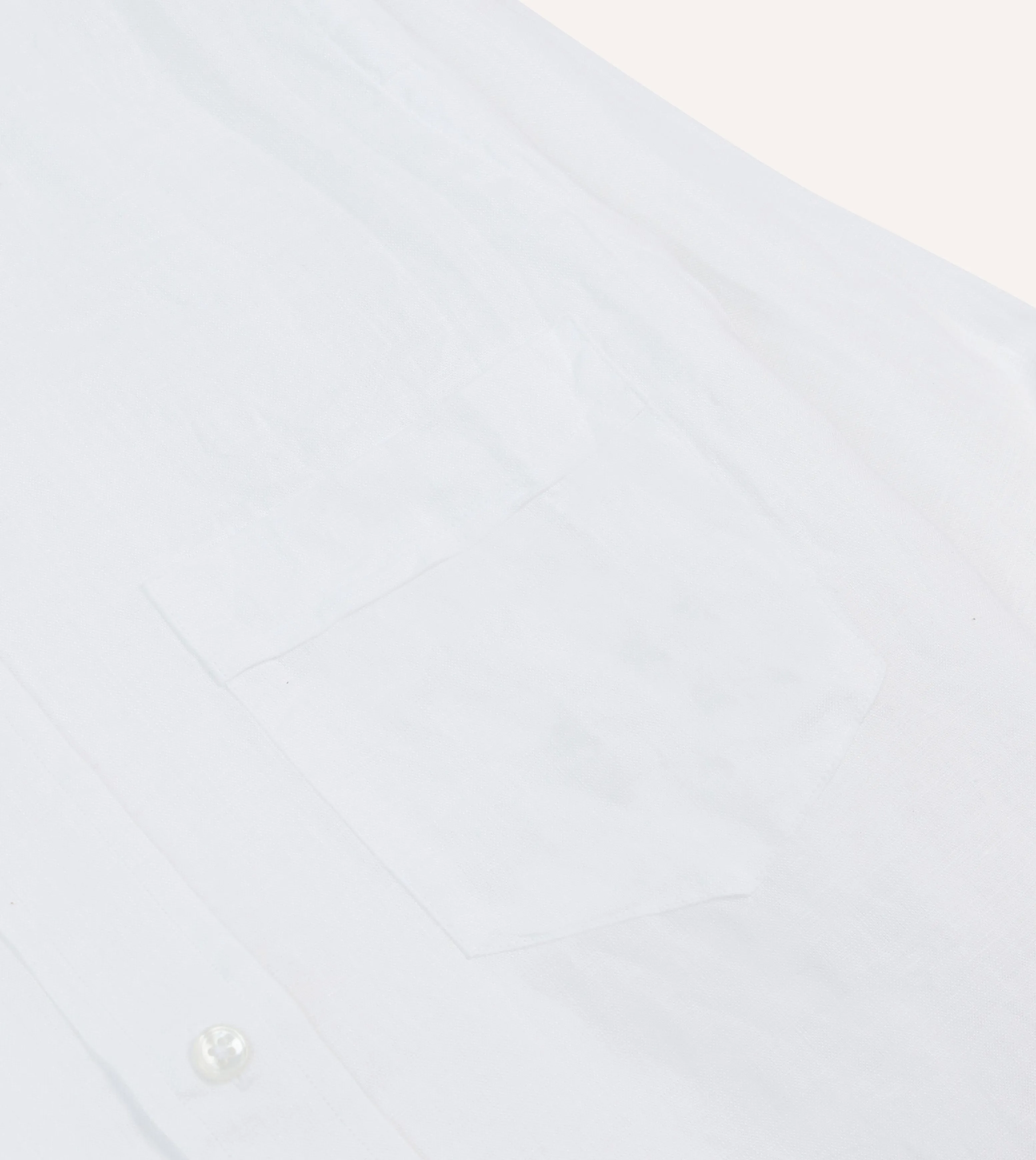 White Linen Spread Collar Shirt sold by Drake's London product image thumbnail 4