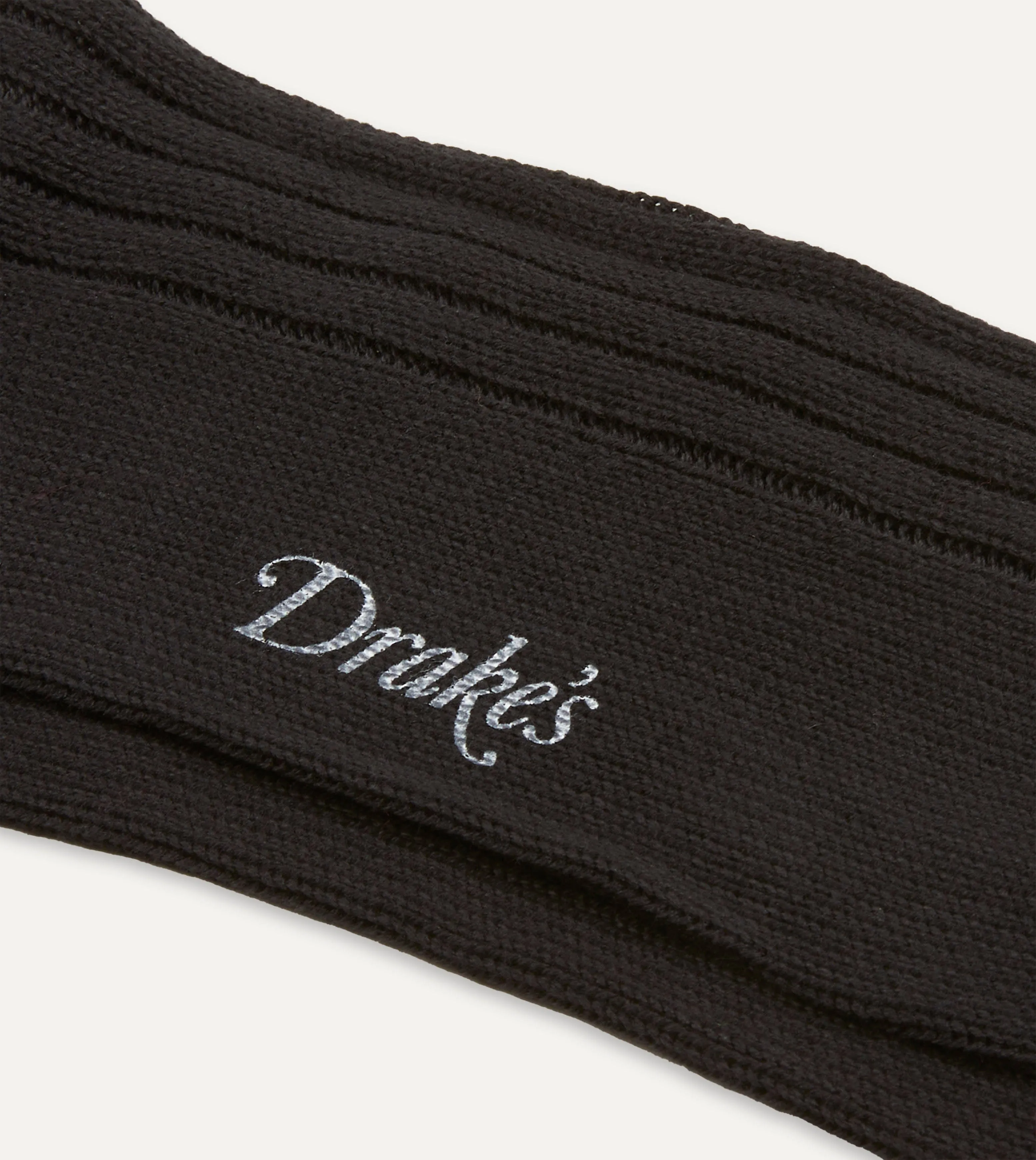 Black Cotton Sports Socks sold by Drake's London product image thumbnail 2