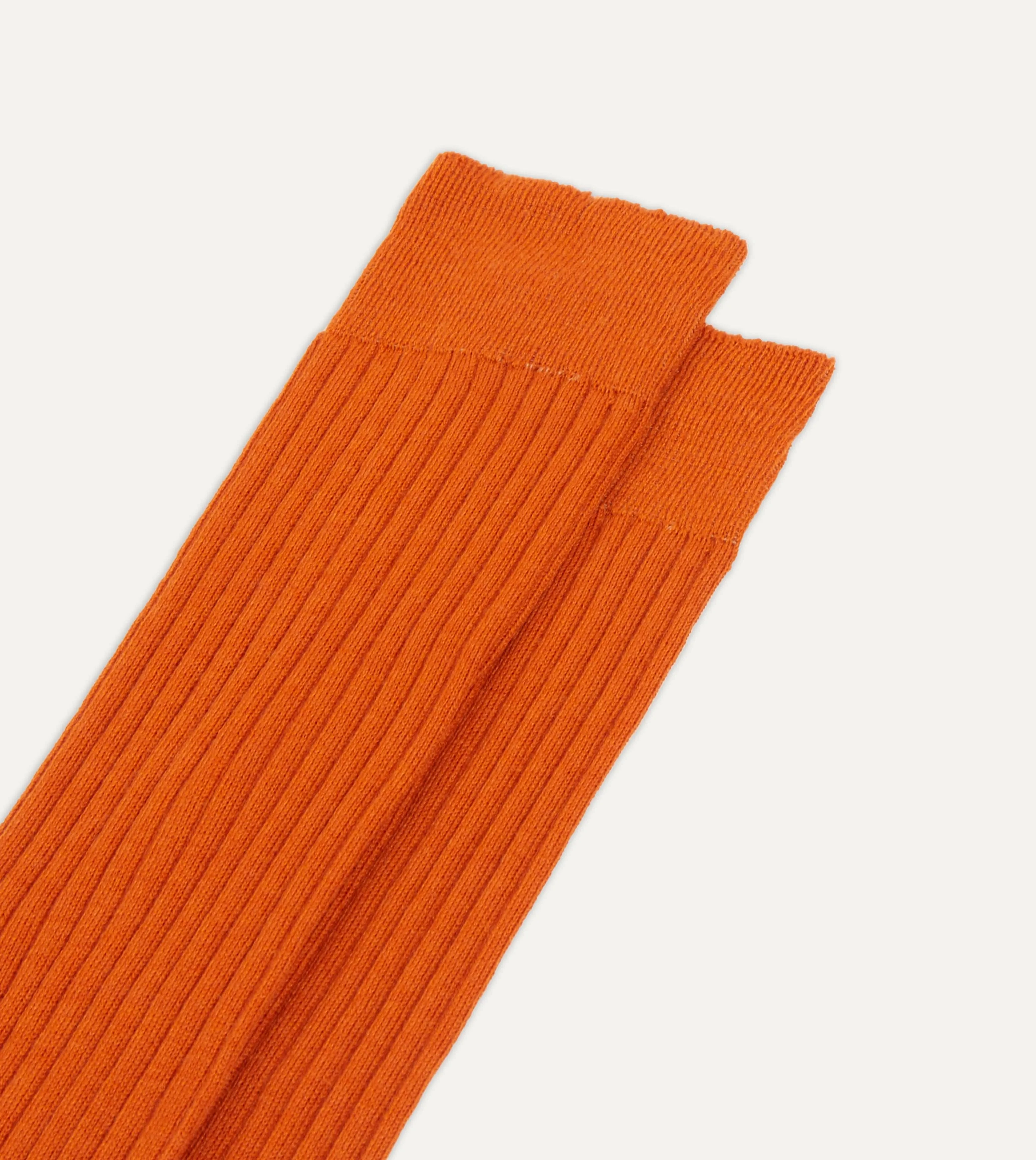 Orange Wool Over-The-Calf Socks sold by Drake's London product image thumbnail 3