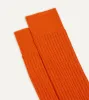 Orange Wool Mid-Calf Socks sold by Drake's London