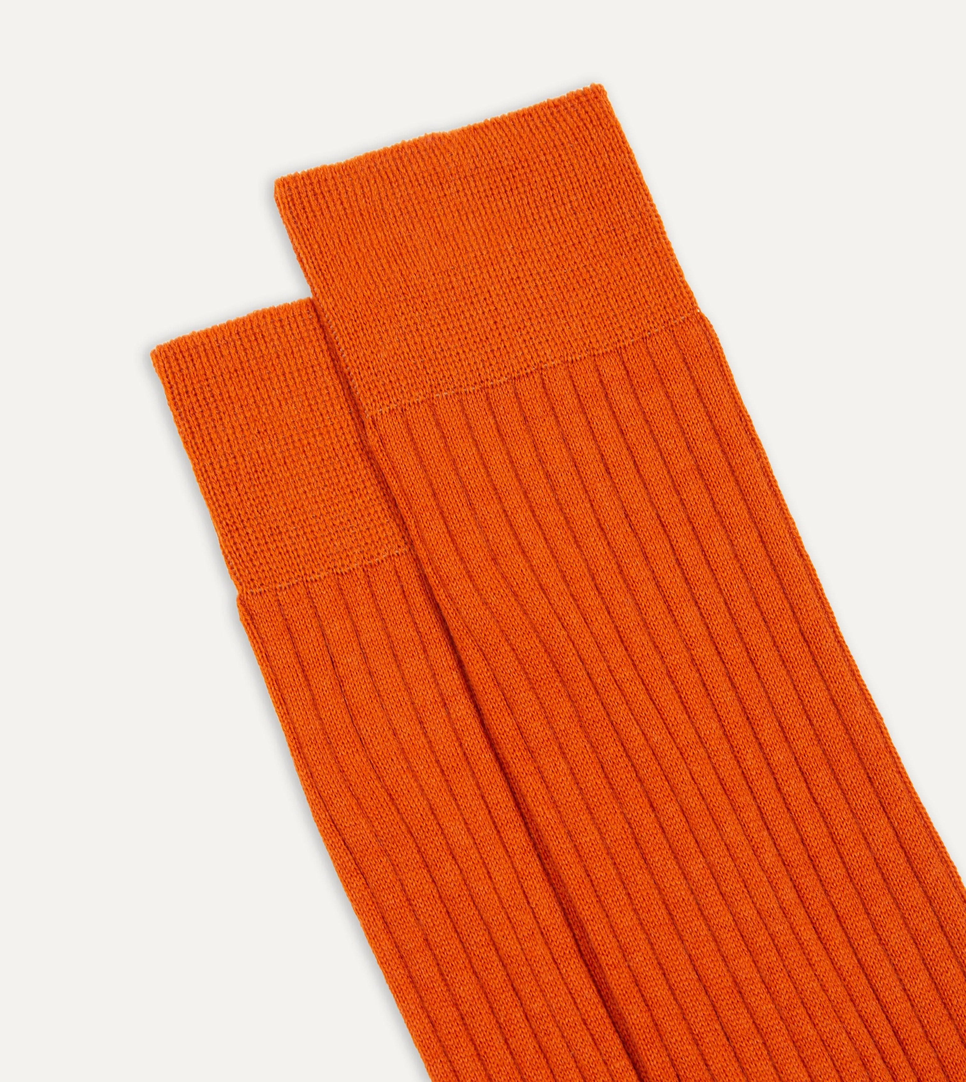 Orange Wool Mid-Calf Socks sold by Drake's London product image thumbnail 3