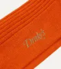Orange Wool Mid-Calf Socks sold by Drake's London