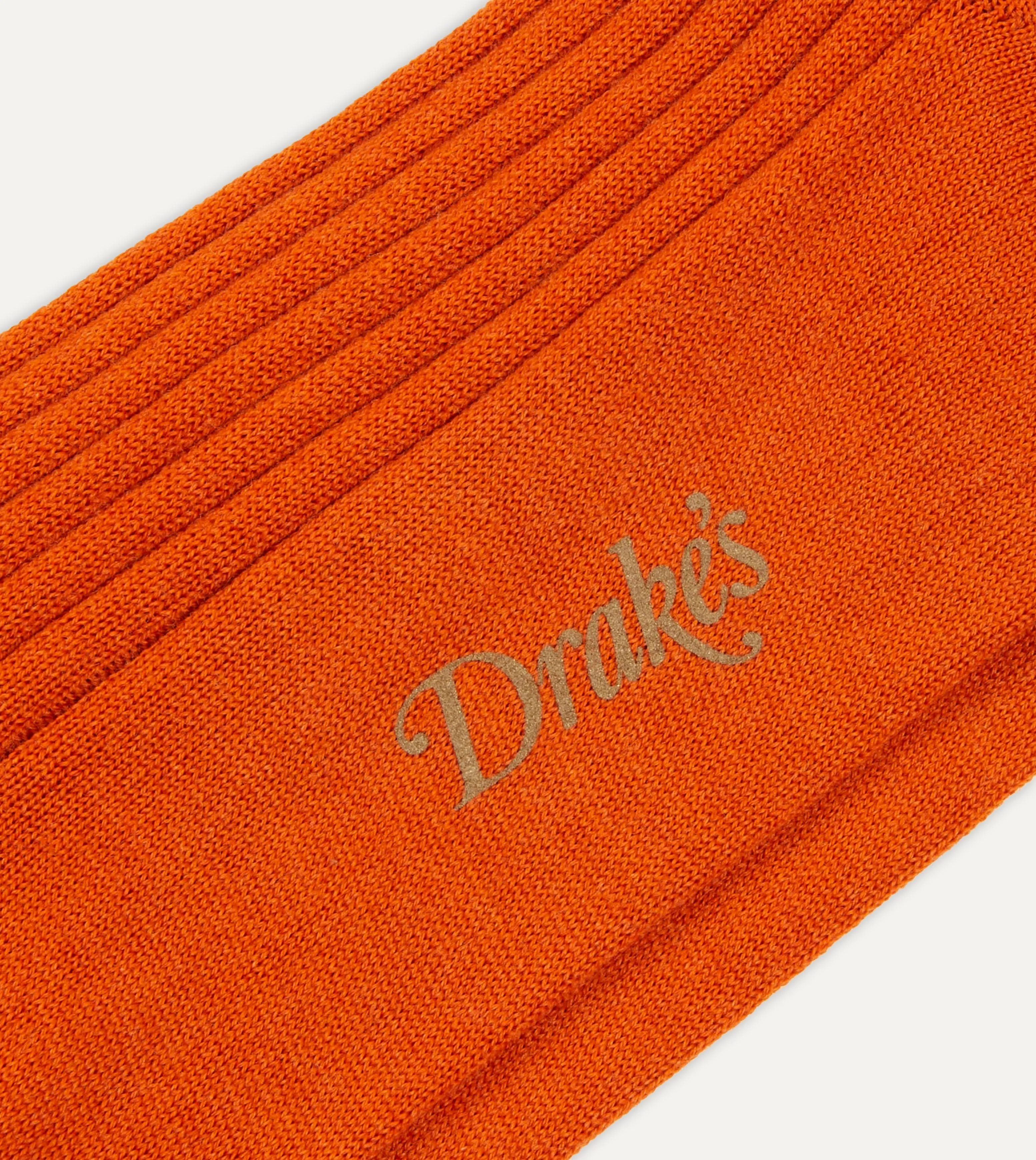 Orange Wool Mid-Calf Socks sold by Drake's London product image thumbnail 2