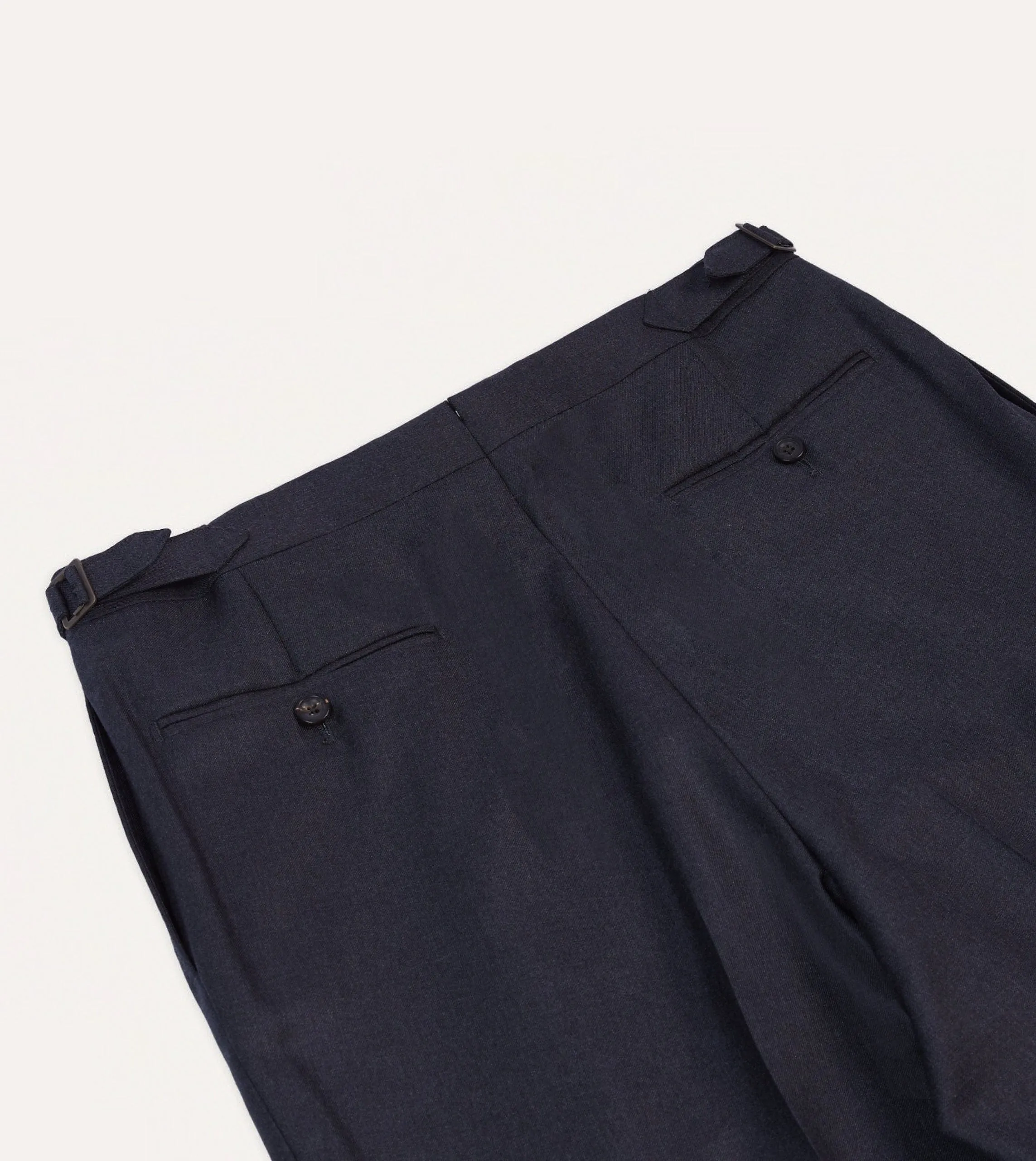 Grey Worsted Wool Single Pleat Trouser sold by Drake's London product image thumbnail 5