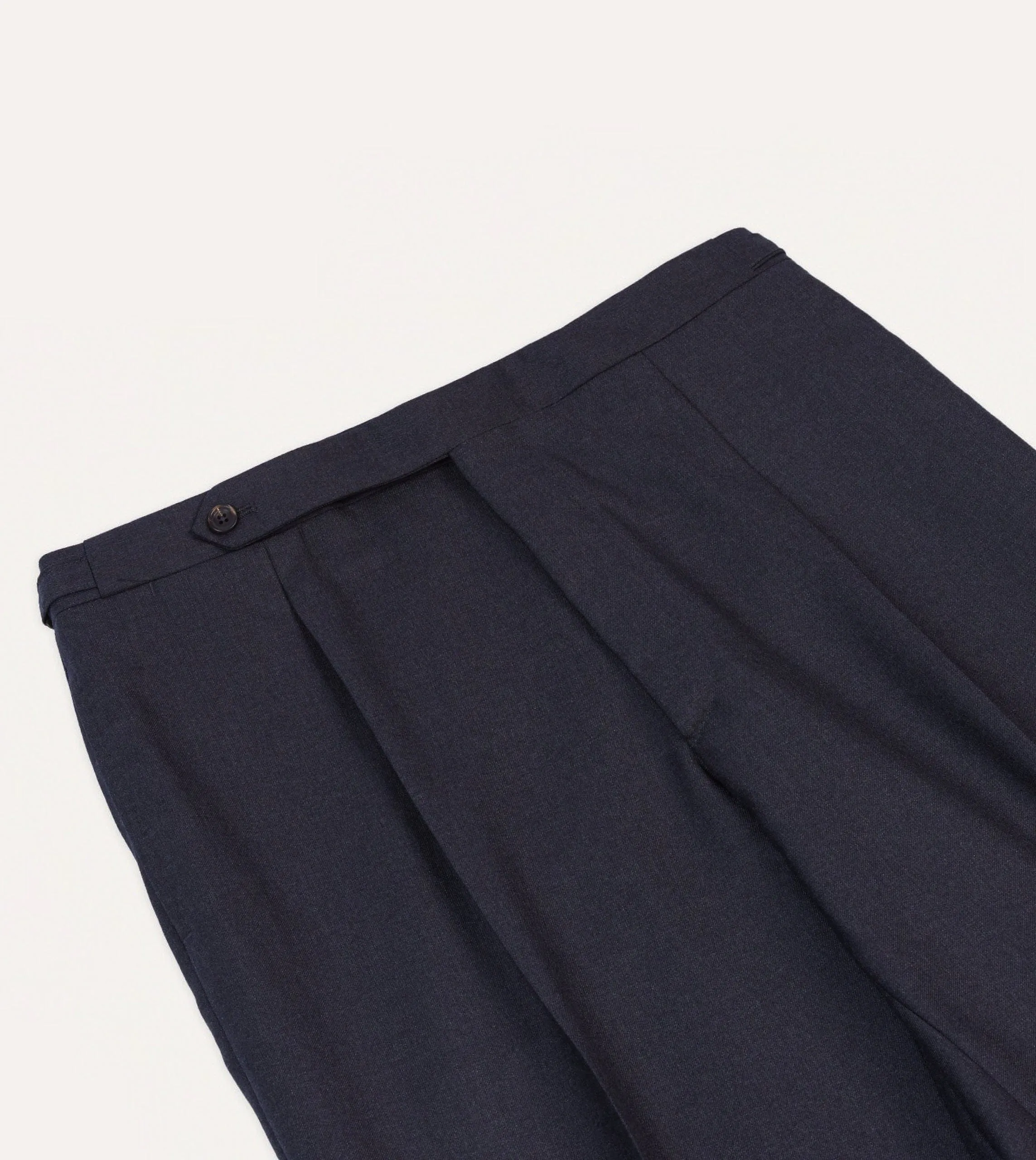Grey Worsted Wool Single Pleat Trouser sold by Drake's London product image thumbnail 4