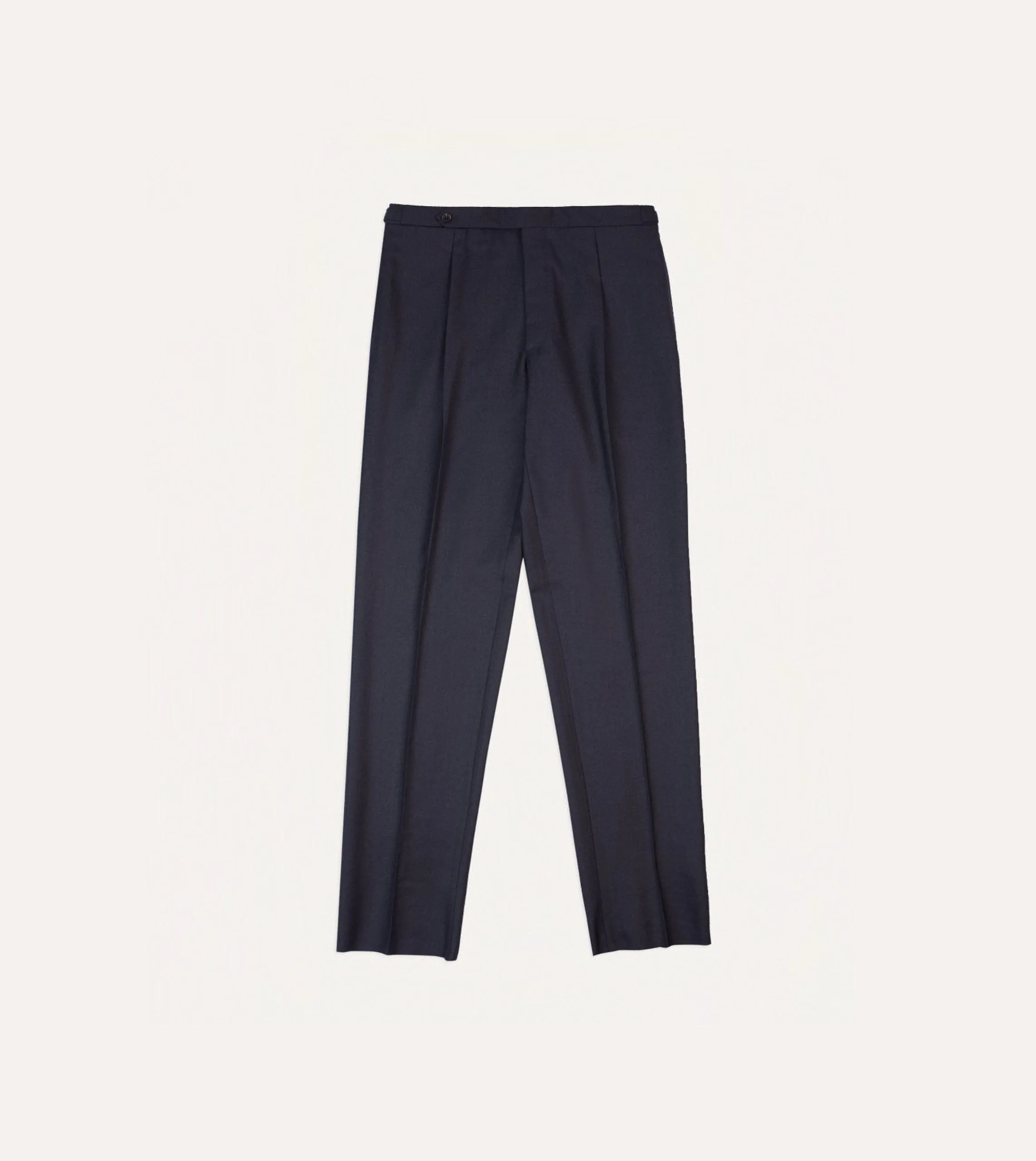 Grey Worsted Wool Single Pleat Trouser sold by Drake's London product image thumbnail 3